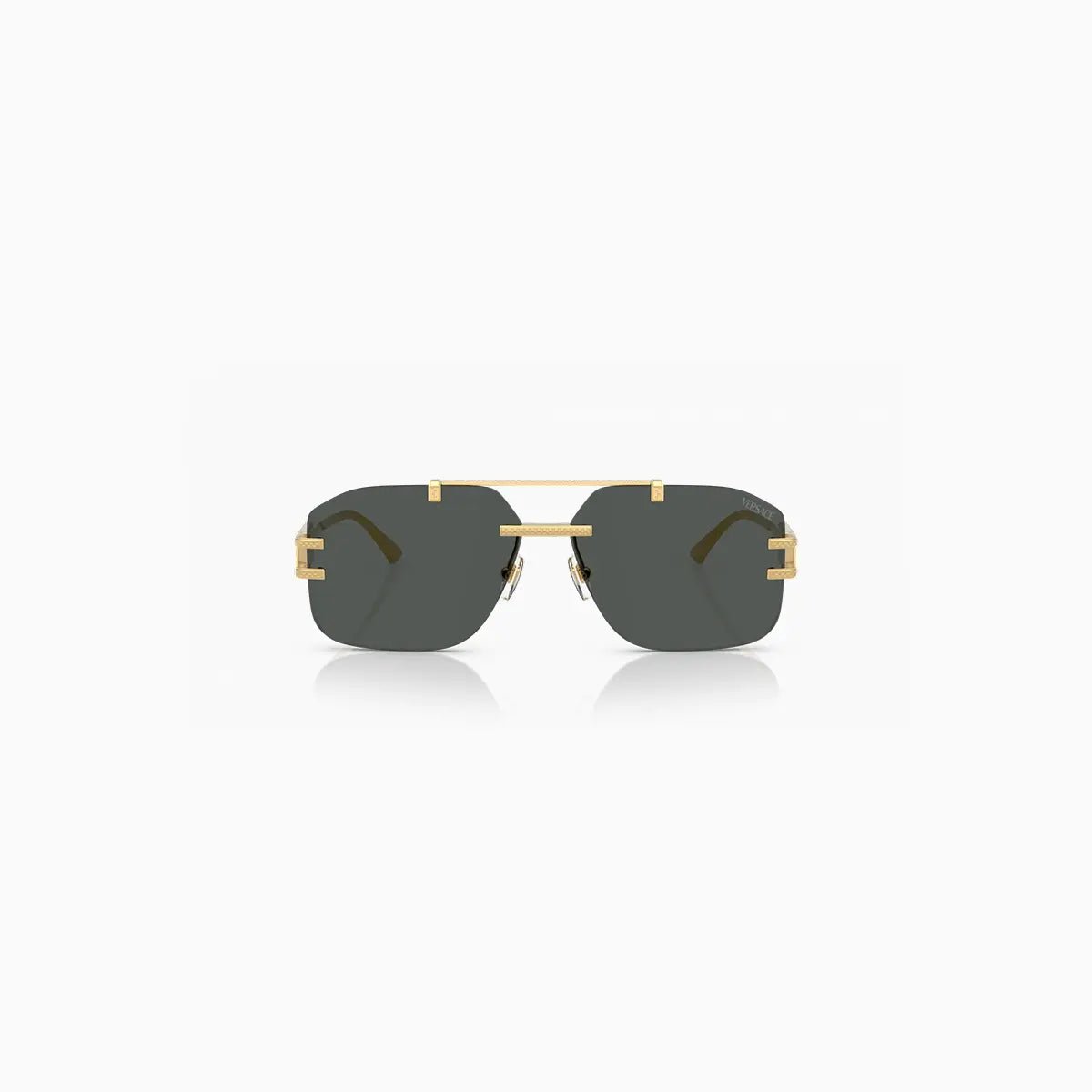 Men's Varsace Gold Dark Grey Sunglasses Versace - Tops and Bottoms USA