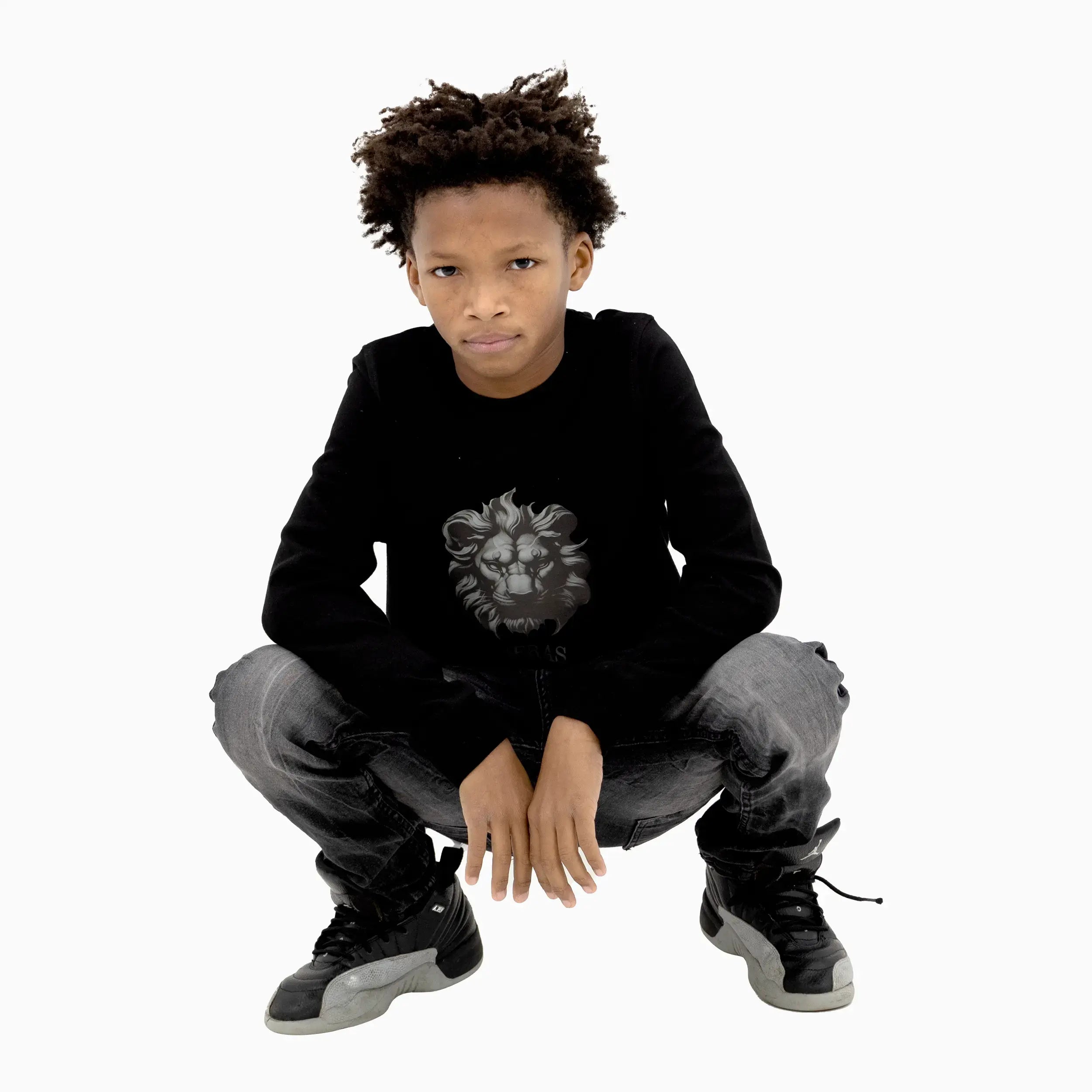 Kid's Lion Crew Neck Sweatshirt Meras - Tops and Bottoms USA