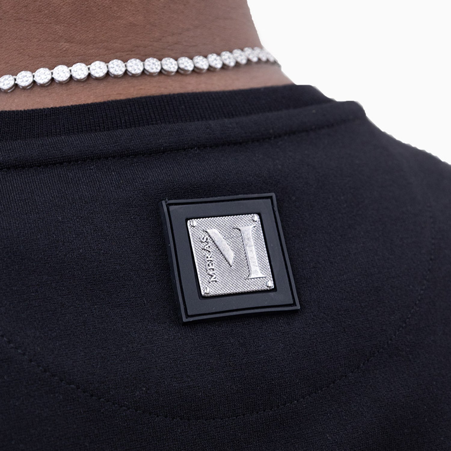 meras-mens-classic-logo-crew-neck-sweatshirt-mc2302-black