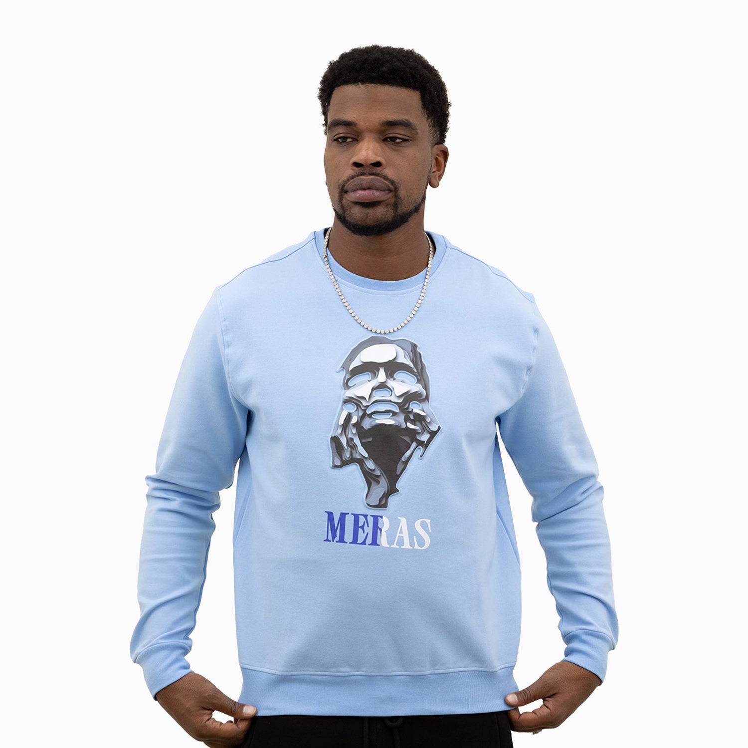 meras-mens-classic-logo-crew-neck-sweatshirt-mc2303-blue