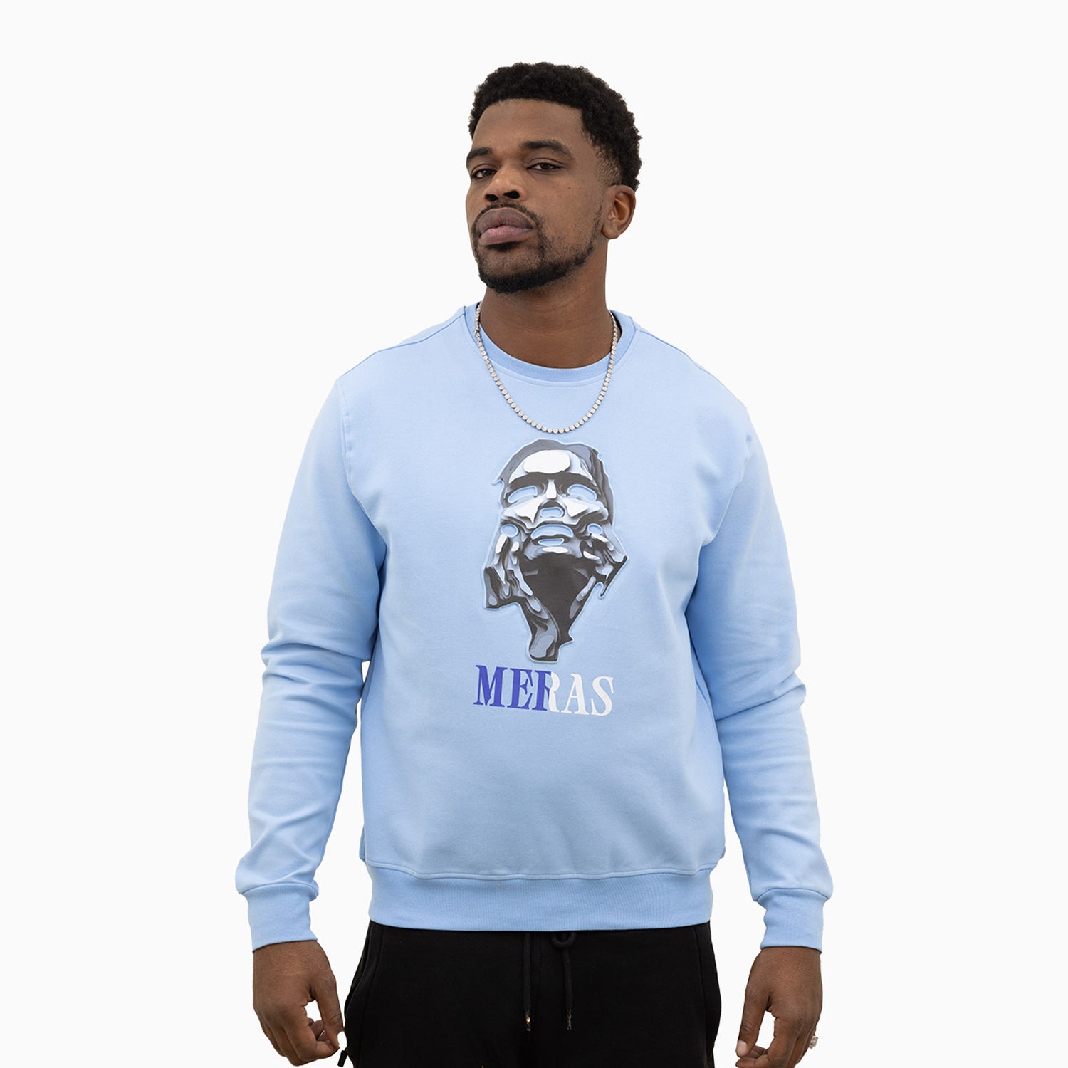 meras-mens-classic-logo-crew-neck-sweatshirt-mc2303-blue