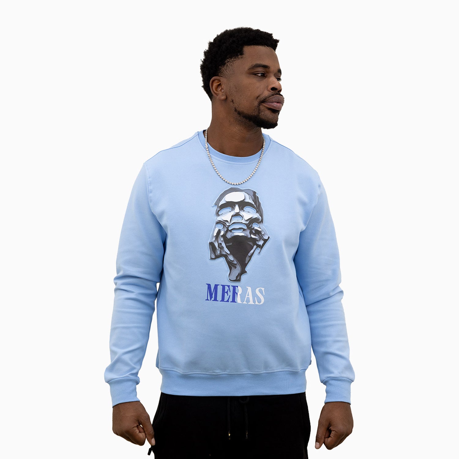 meras-mens-classic-logo-crew-neck-sweatshirt-mc2303-blue