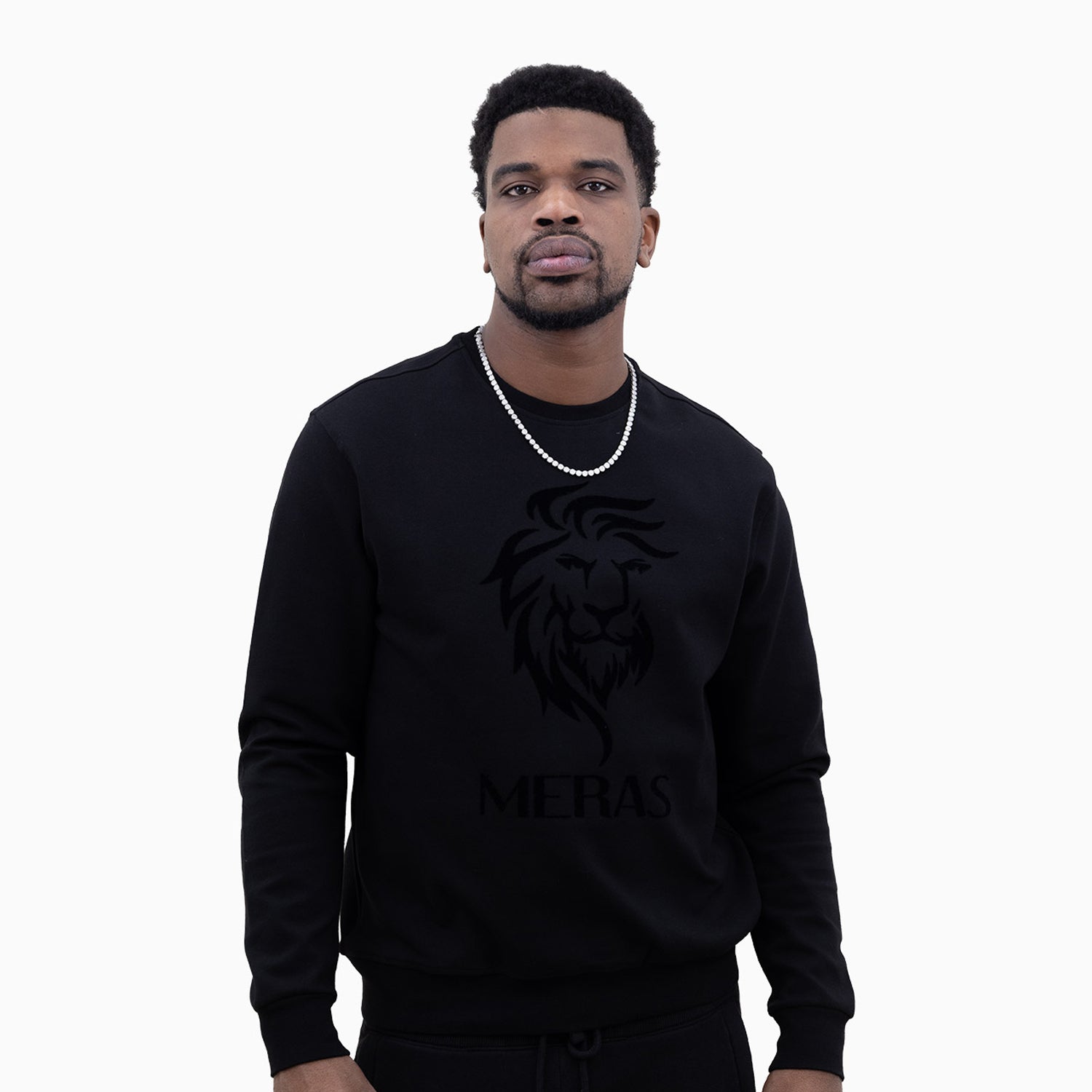 meras-mens-classic-logo-crew-neck-sweatshirt-mc2305-black