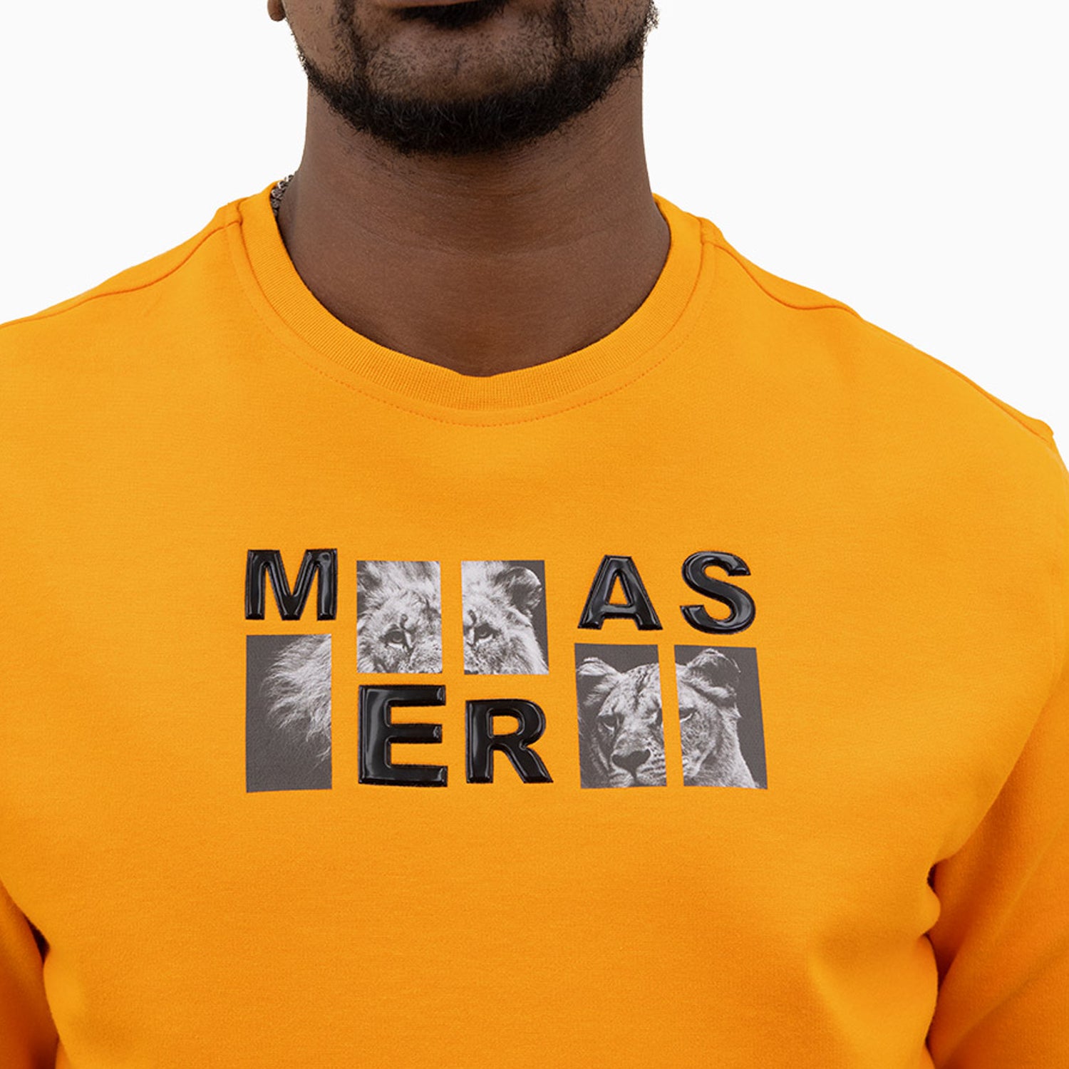 meras-mens-classic-logo-crew-neck-sweatshirt-mc2308-orange