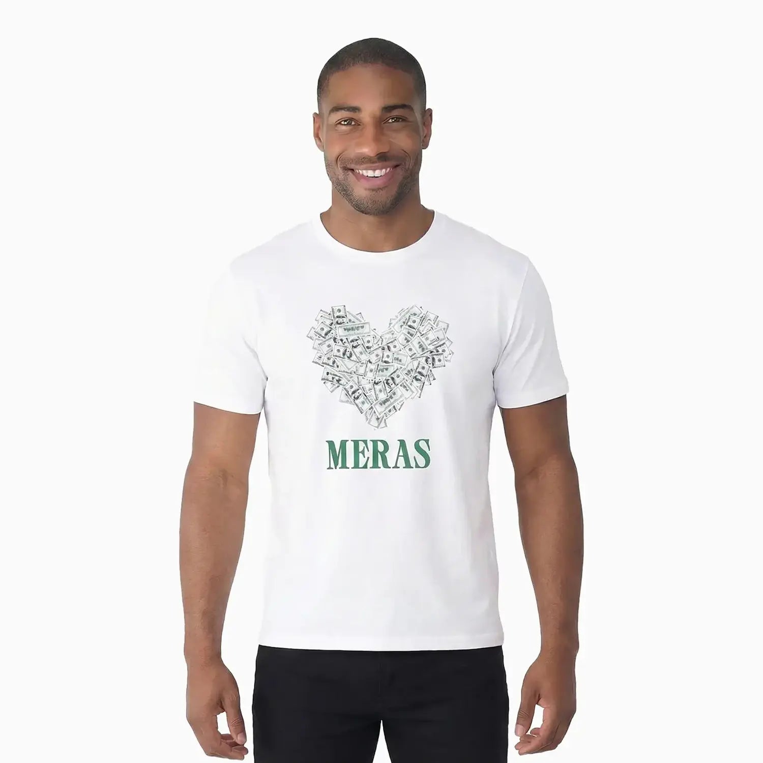 Men's Money Heart Graphic Short Sleeve T Shirt
