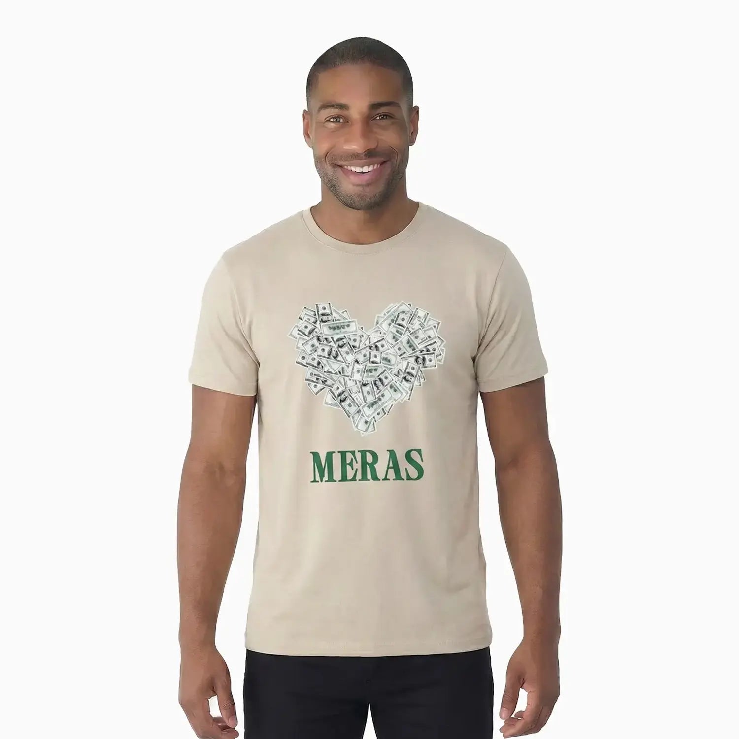 Men's Money Heart Graphic Short Sleeve T Shirt