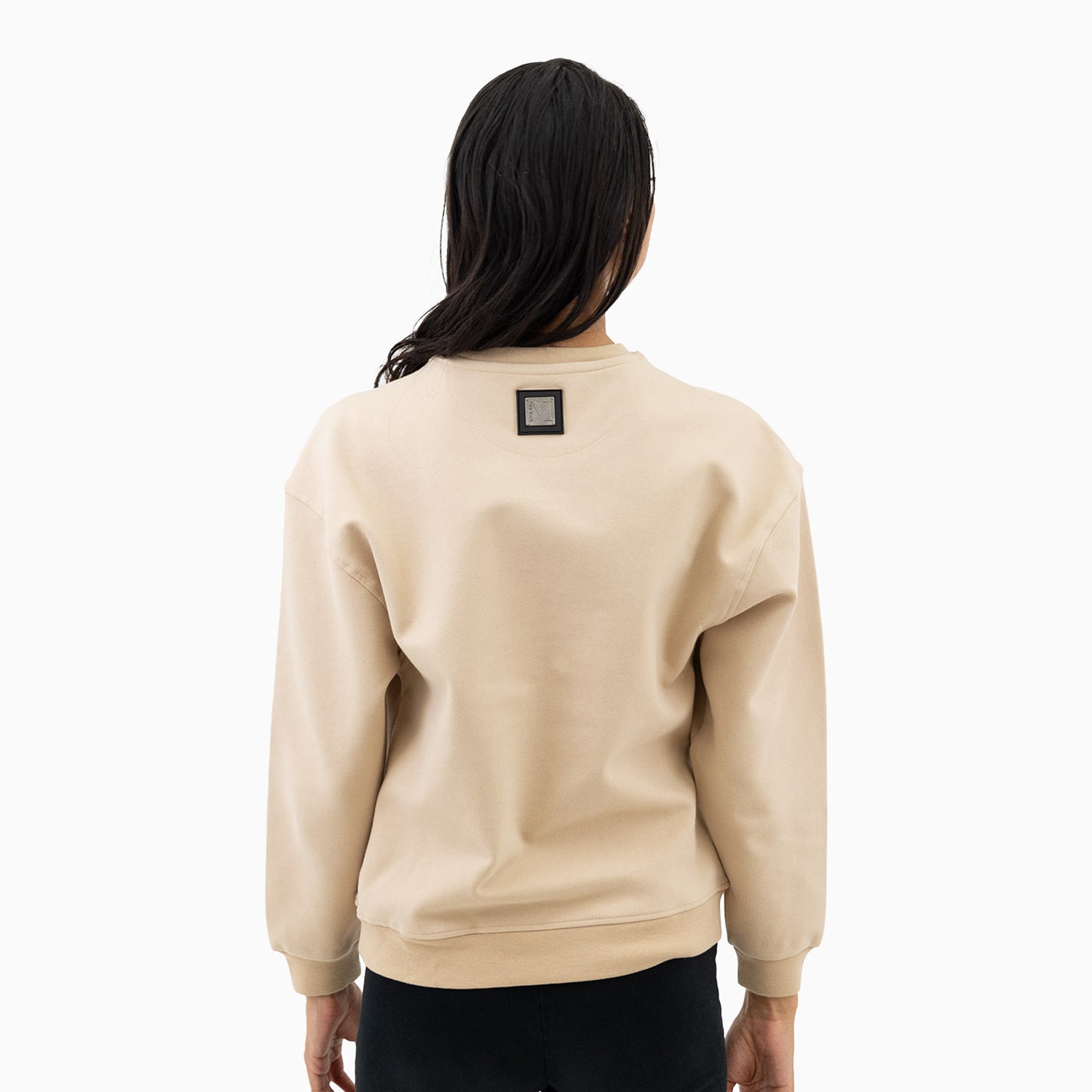meras-womens-grey-lady-crew-neck-sweatshirt-mcw2303-tan