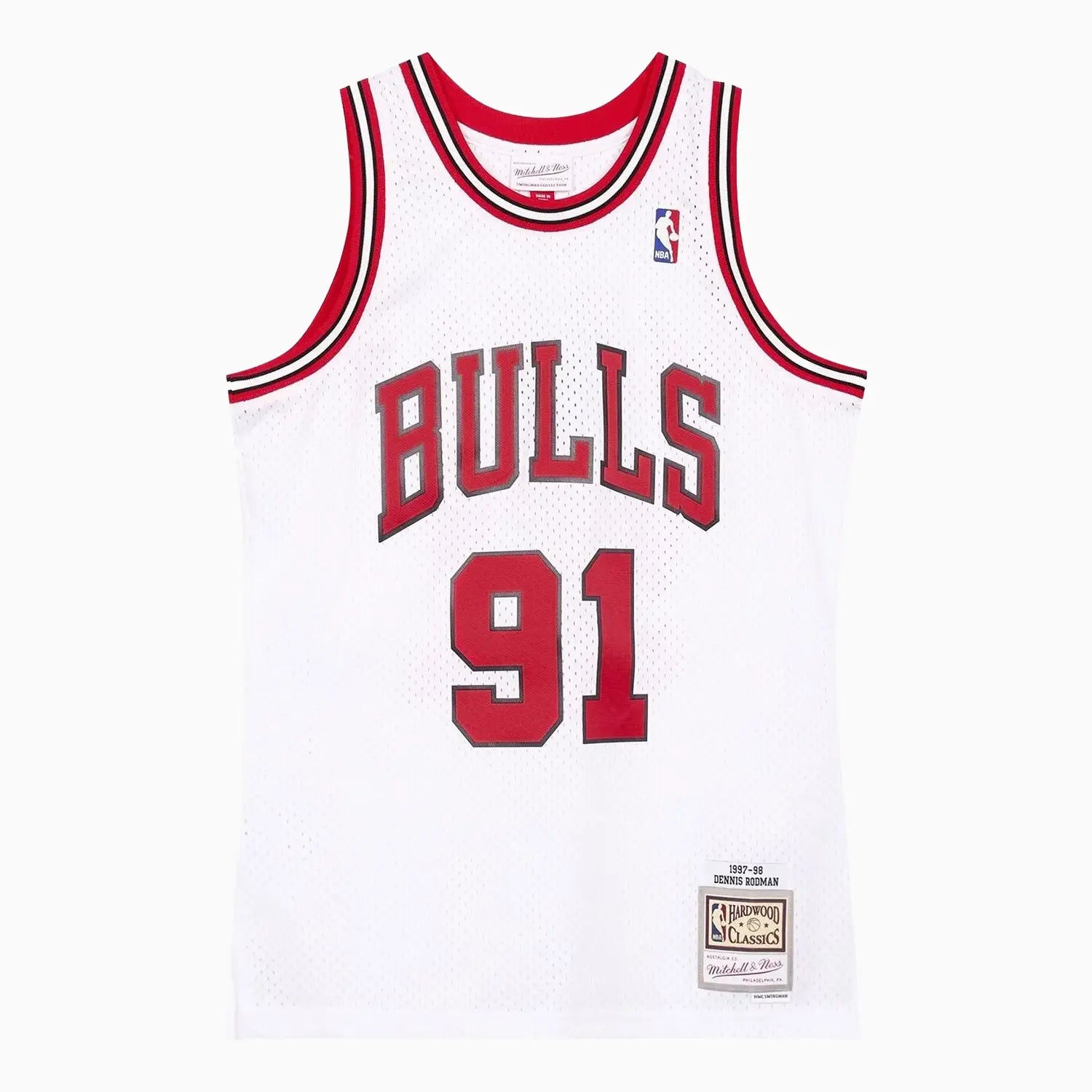 Swingman Dennis Rodman Chicago Bulls NBA 1997-98 Jersey Mitchell & Ness - Tops and Bottoms USA