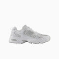530 "White Silver Metallic Polka Dots"