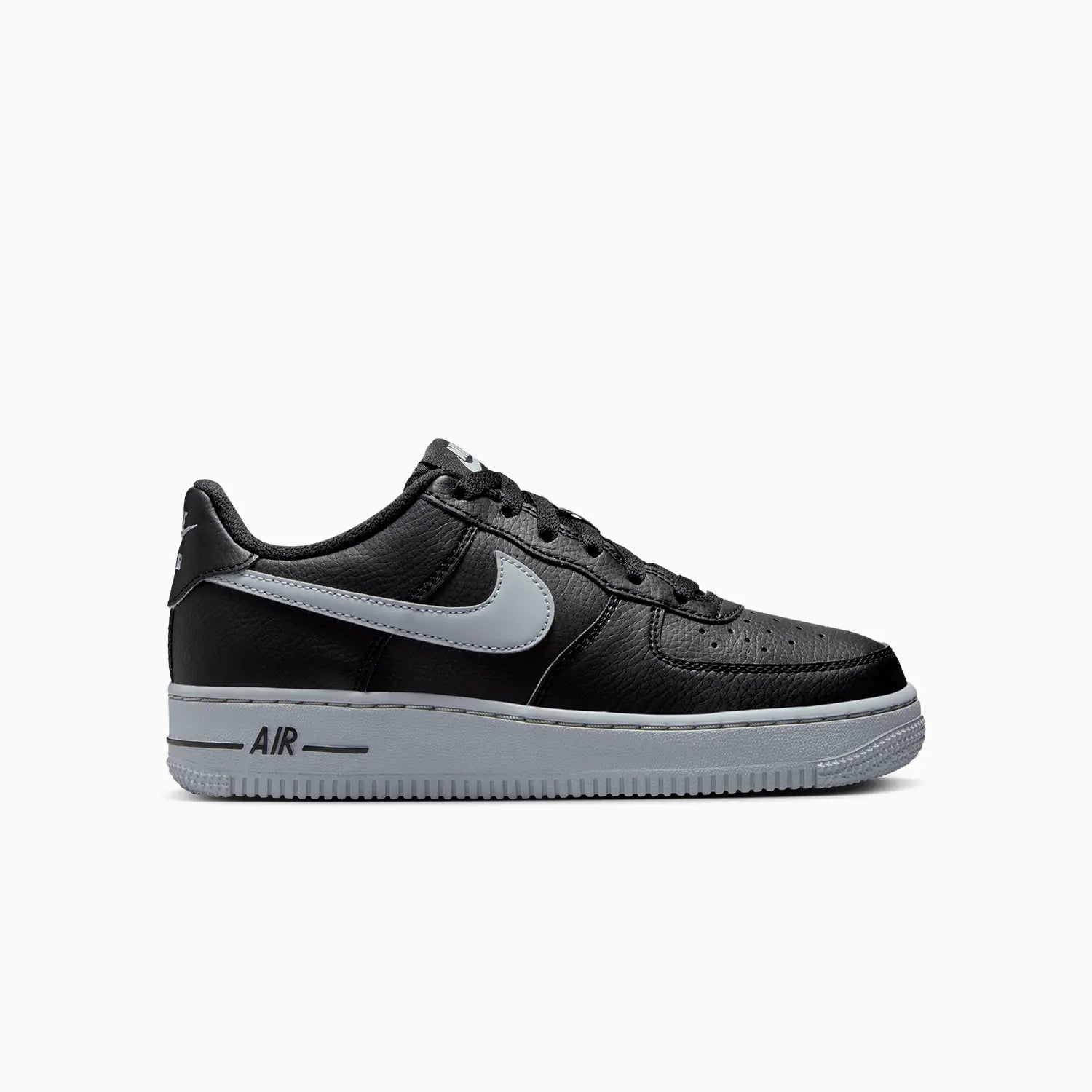 Nike Air Force 1 GS Big Kids Black Wolf Grey