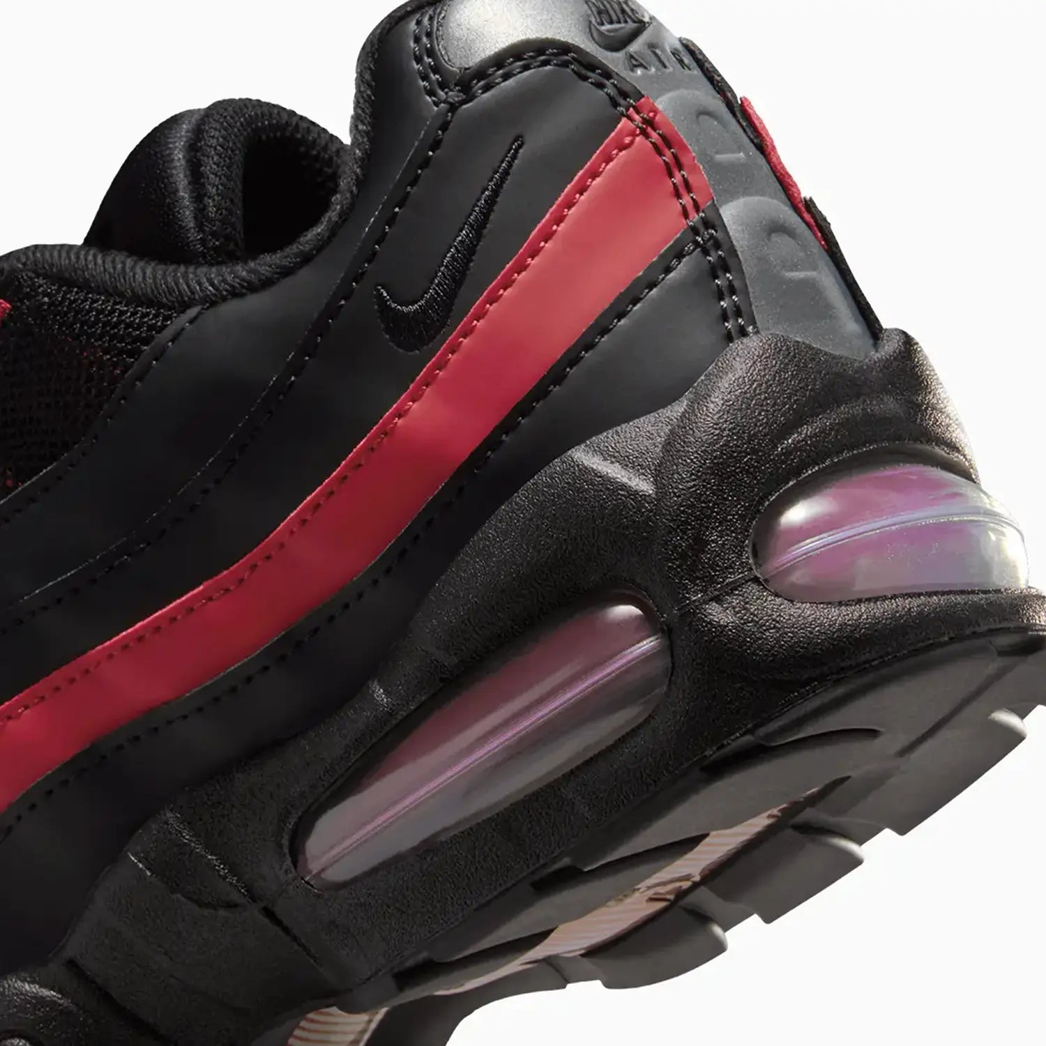 Kid's Air Max 95 "Black Team Crimson" Grade School