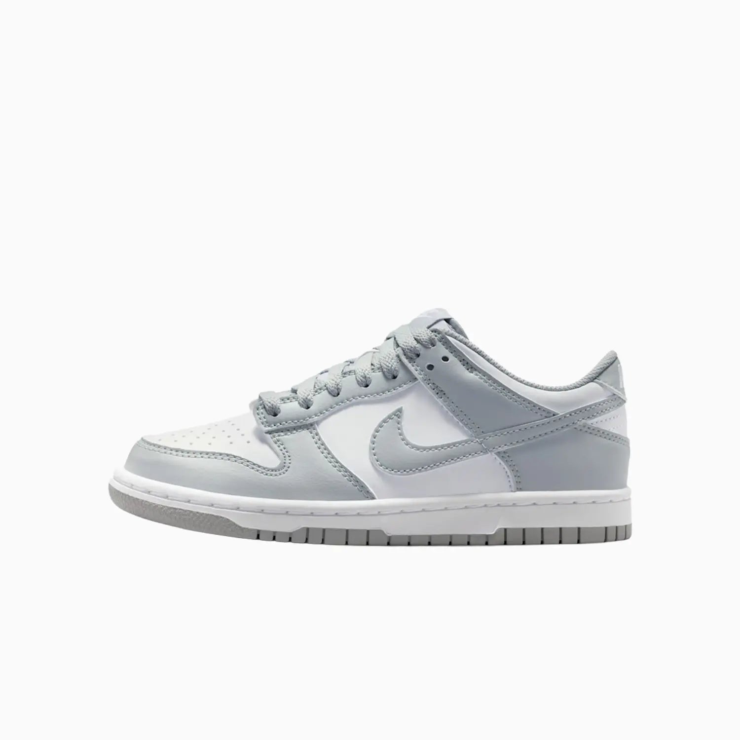 Kid's Dunk Low "Light Smoke Grey White" Grade School Nike - Tops and Bottoms USA