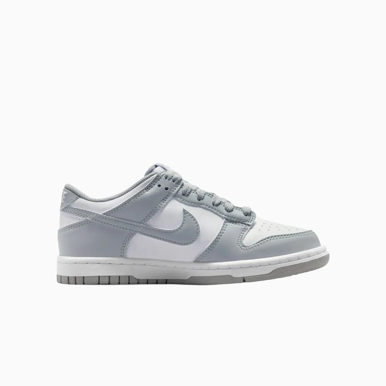 Kid's Dunk Low "Light Smoke Grey White" Grade School Nike - Tops and Bottoms USA