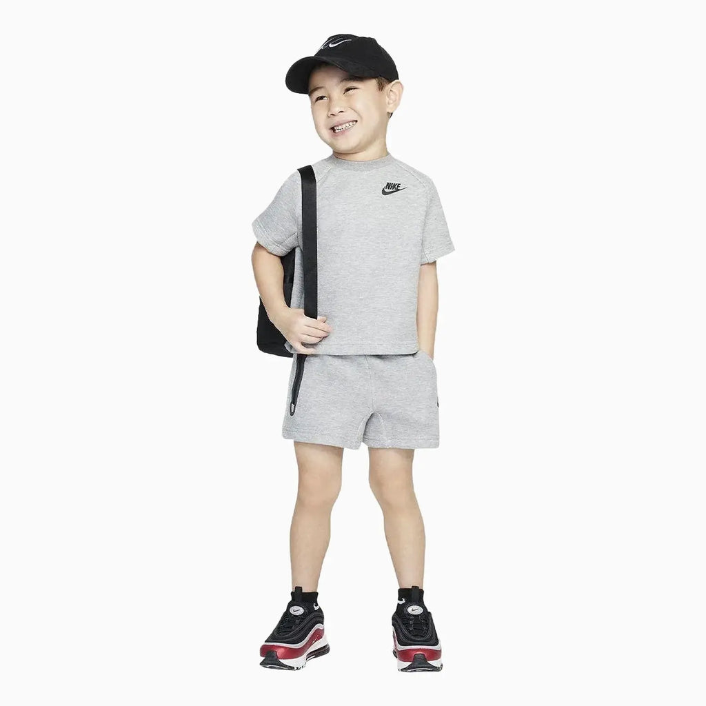 [NIKE] NSW Athletics T-Shirt Pants Set★トップス・ボトムス Nike Kid's Sportswear 2-Piece Knit Shorts Set