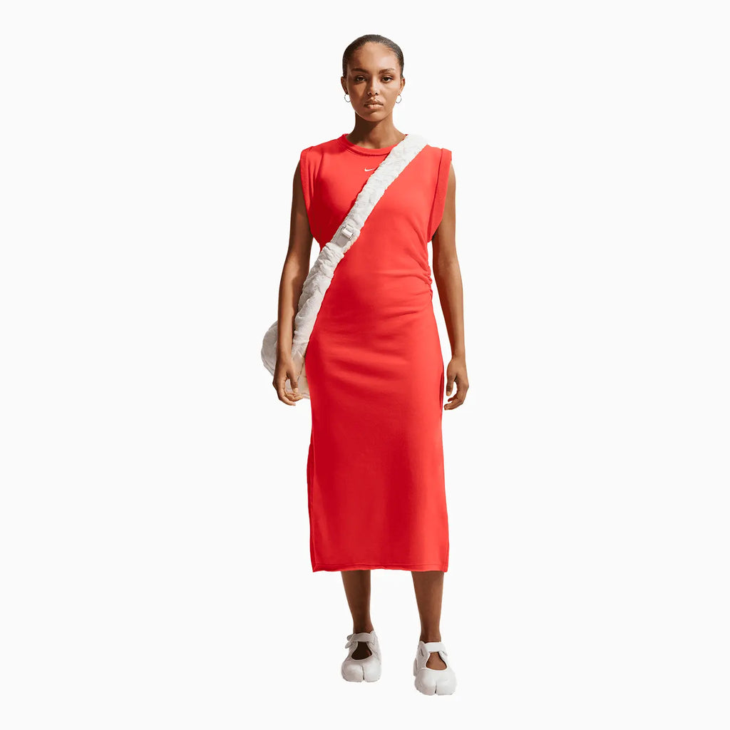 red and white nike dress Nike Logo Print Round Neck Short Sleeve Dress Women Dresses White Red  CJ3716-100  buy the best products in the Ayzeze online store