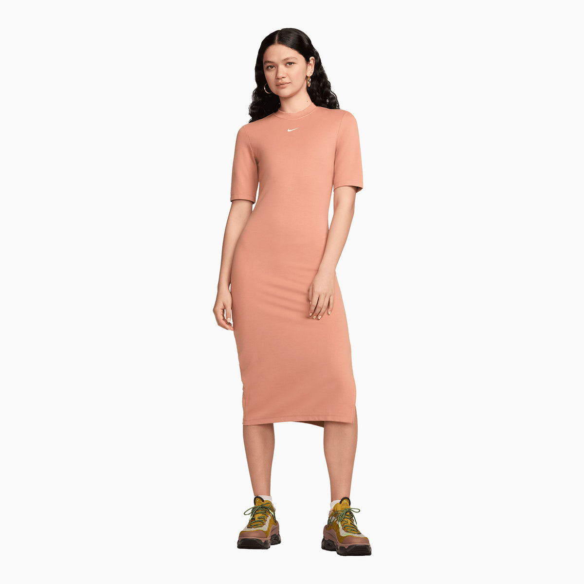 nike women's sportswear essential midi dress Nike Sportswear Essential Women's Tight Midi Dress