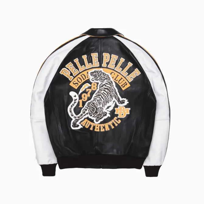 Men's Soda Club Tiger Leather Jacket