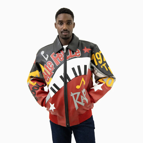 トップス 90s- pellepelle trackjacket print hiphop Hip hop leather jackets - Pelle Pelle