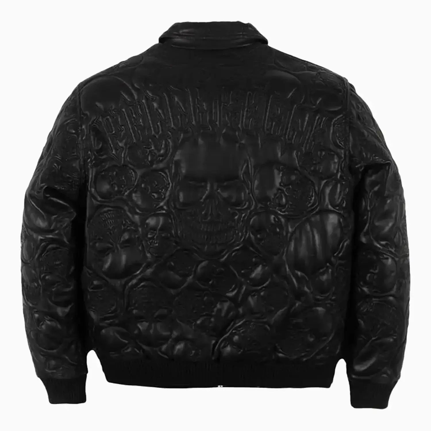Men's Skull Quilt Leather Jacket