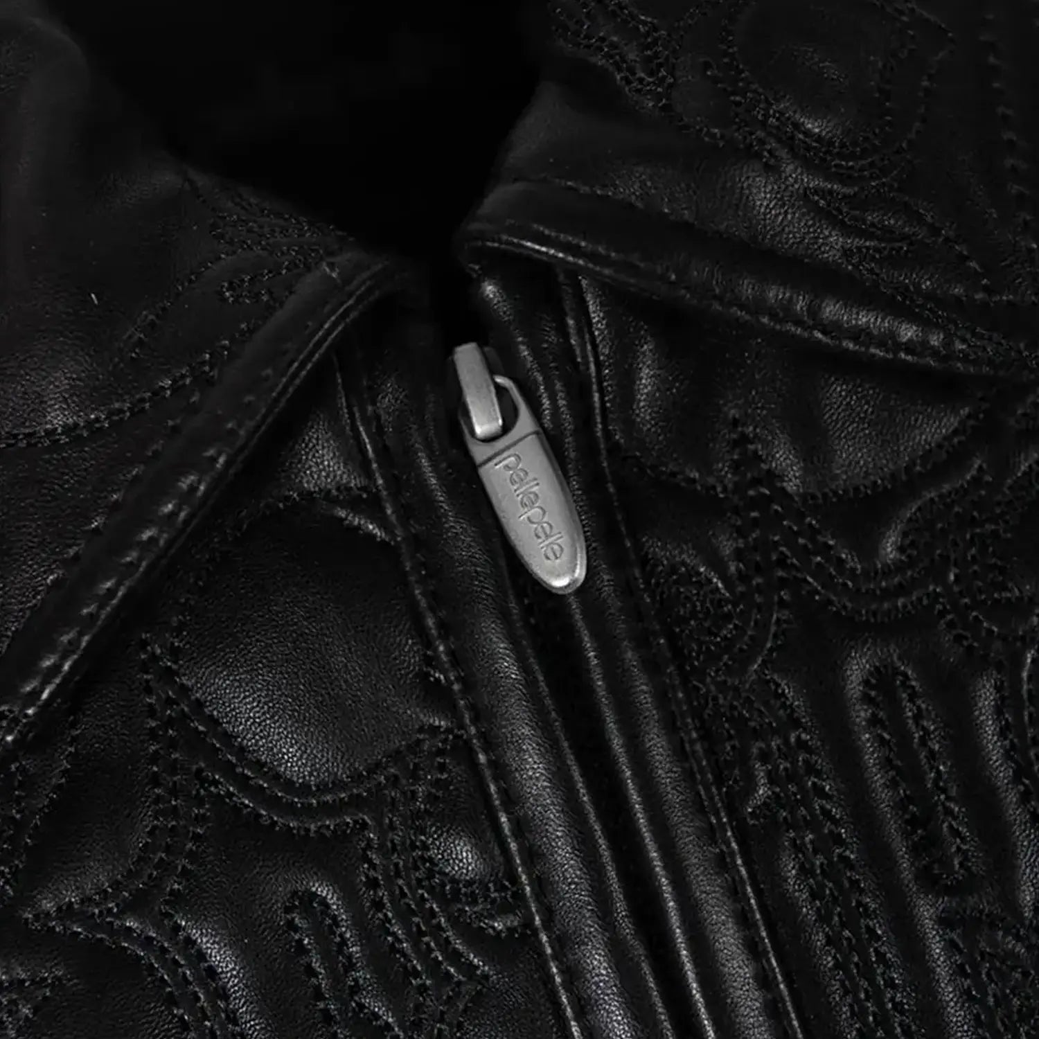 Men's Skull Quilt Leather Jacket