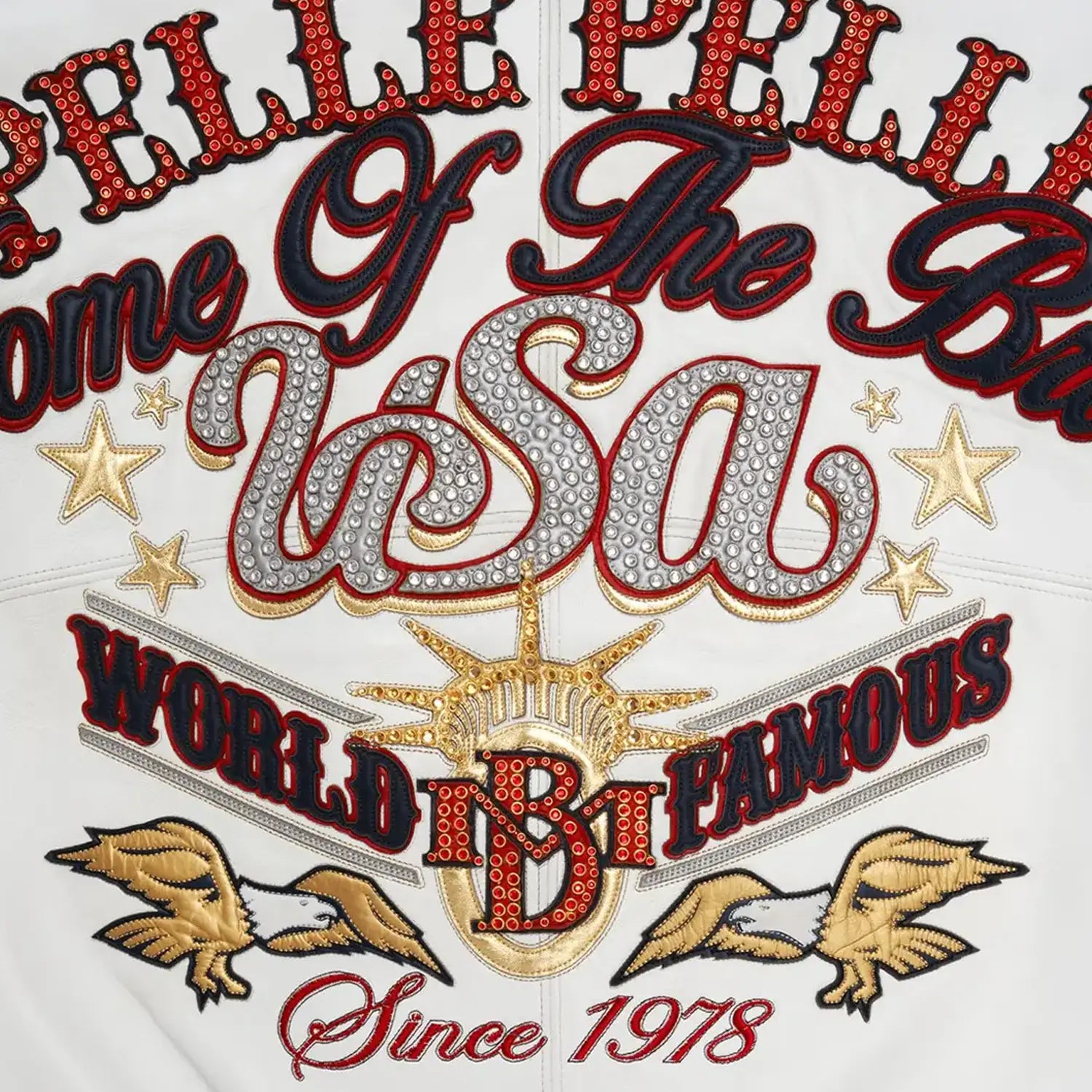 Men's Stars And Stripes Leather Jacket