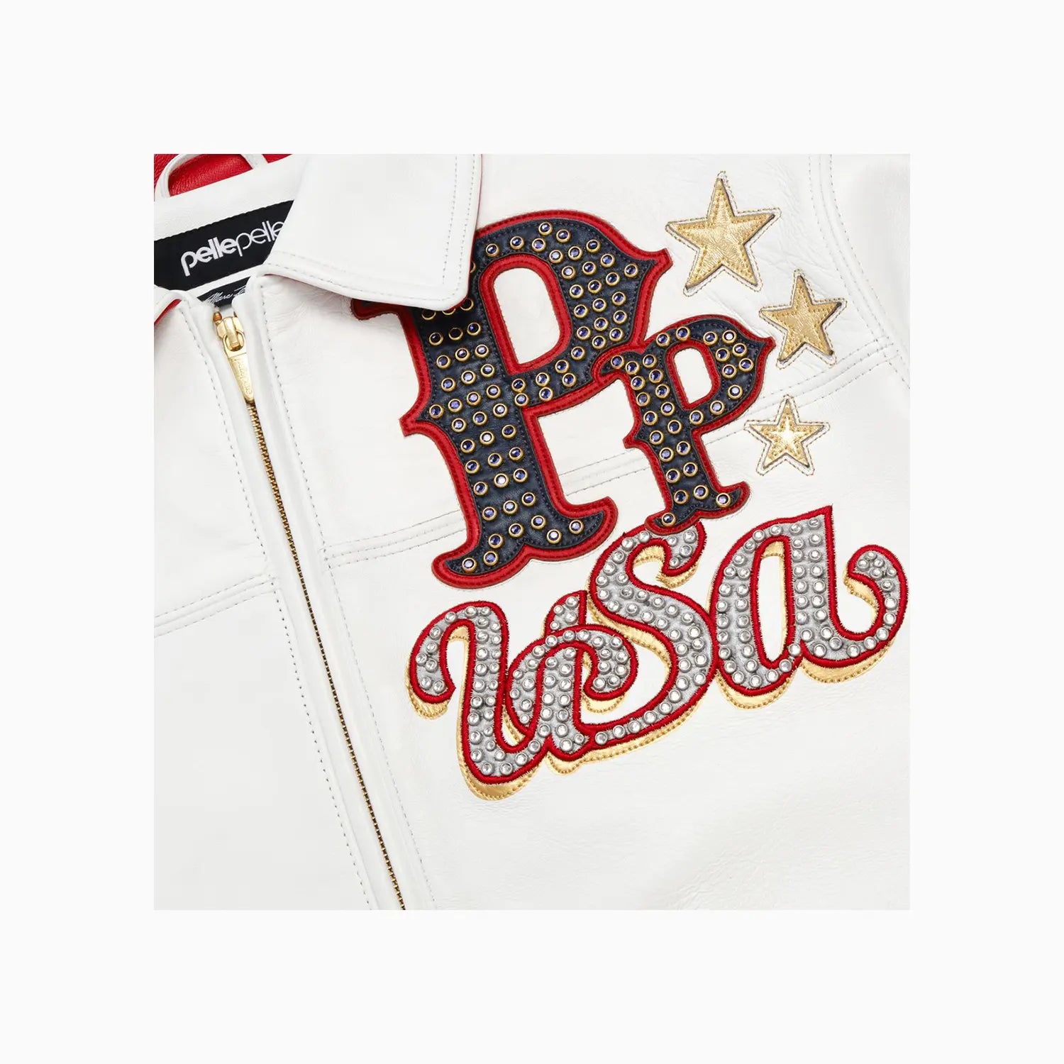 Men's Stars And Stripes Leather Jacket