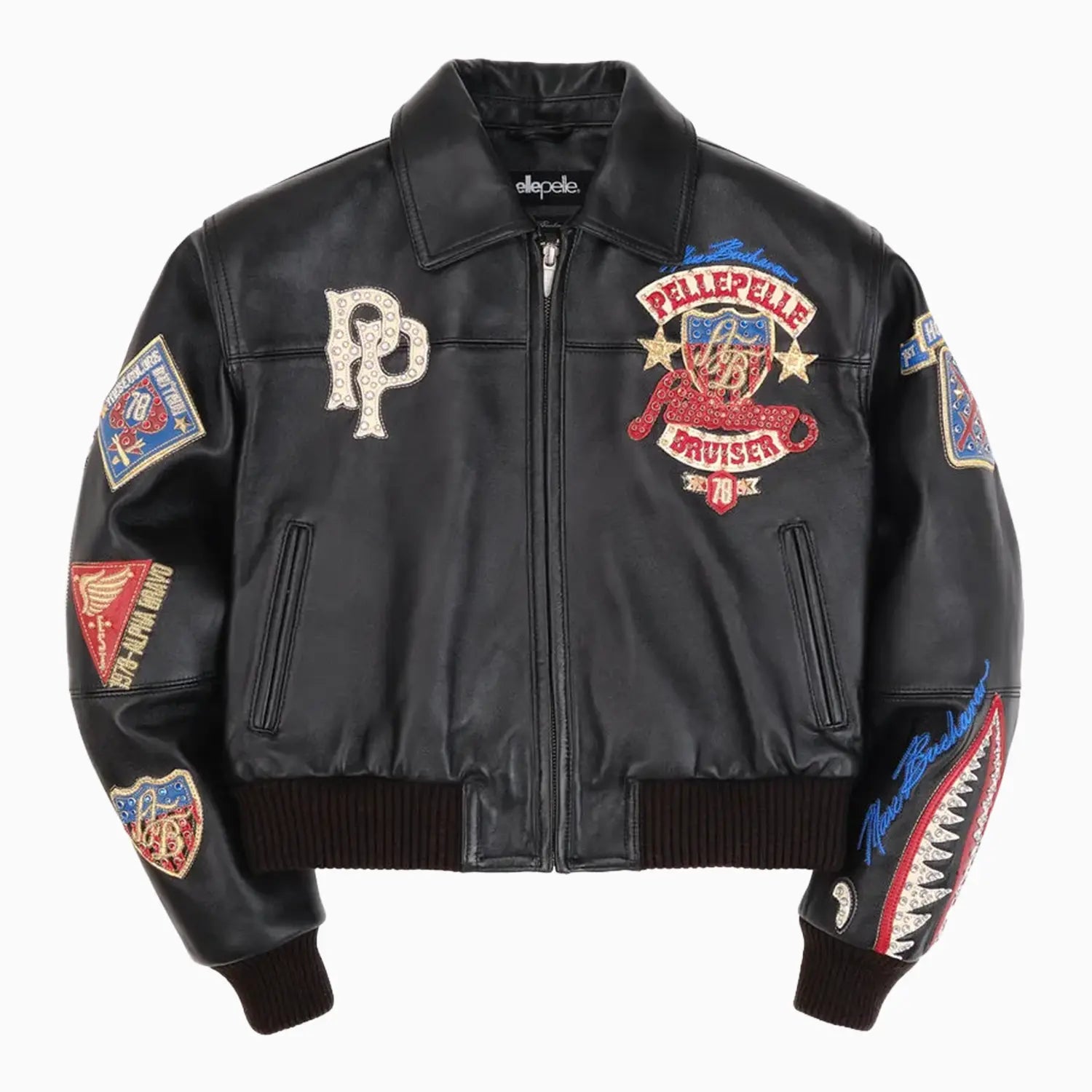 Women's American Bruiser Crop Leather Jacket