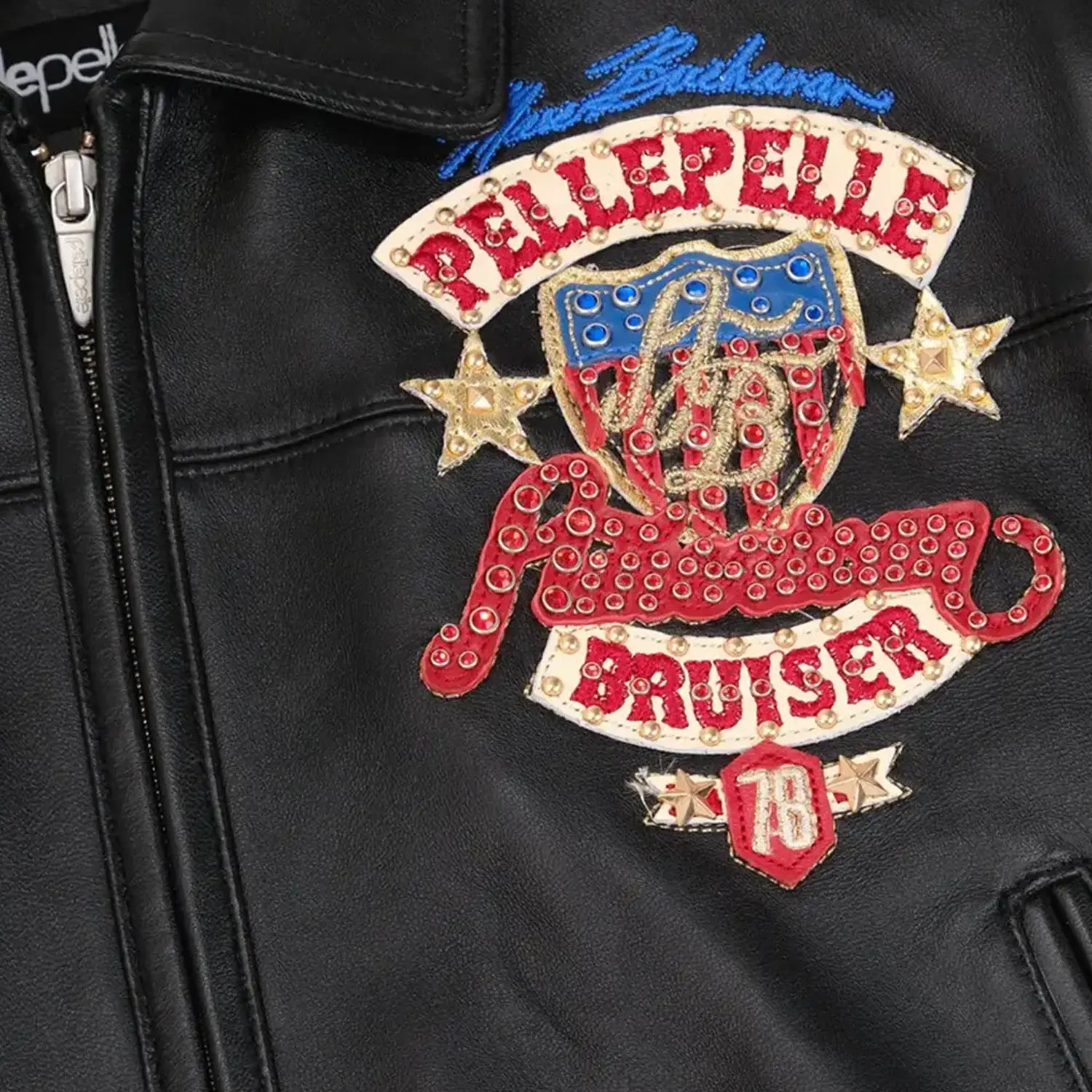 Women's American Bruiser Crop Leather Jacket Pelle Pelle - Tops and Bottoms USA