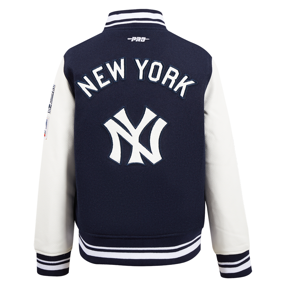 Kid's New York Yankees MLB Retro Classic Rib Wool Varsity Jacket