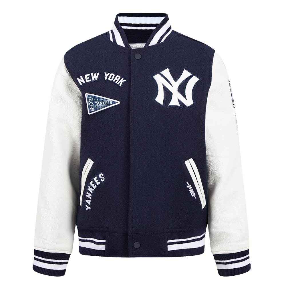 Kid's New York Yankees MLB Retro Classic Rib Wool Varsity Jacket