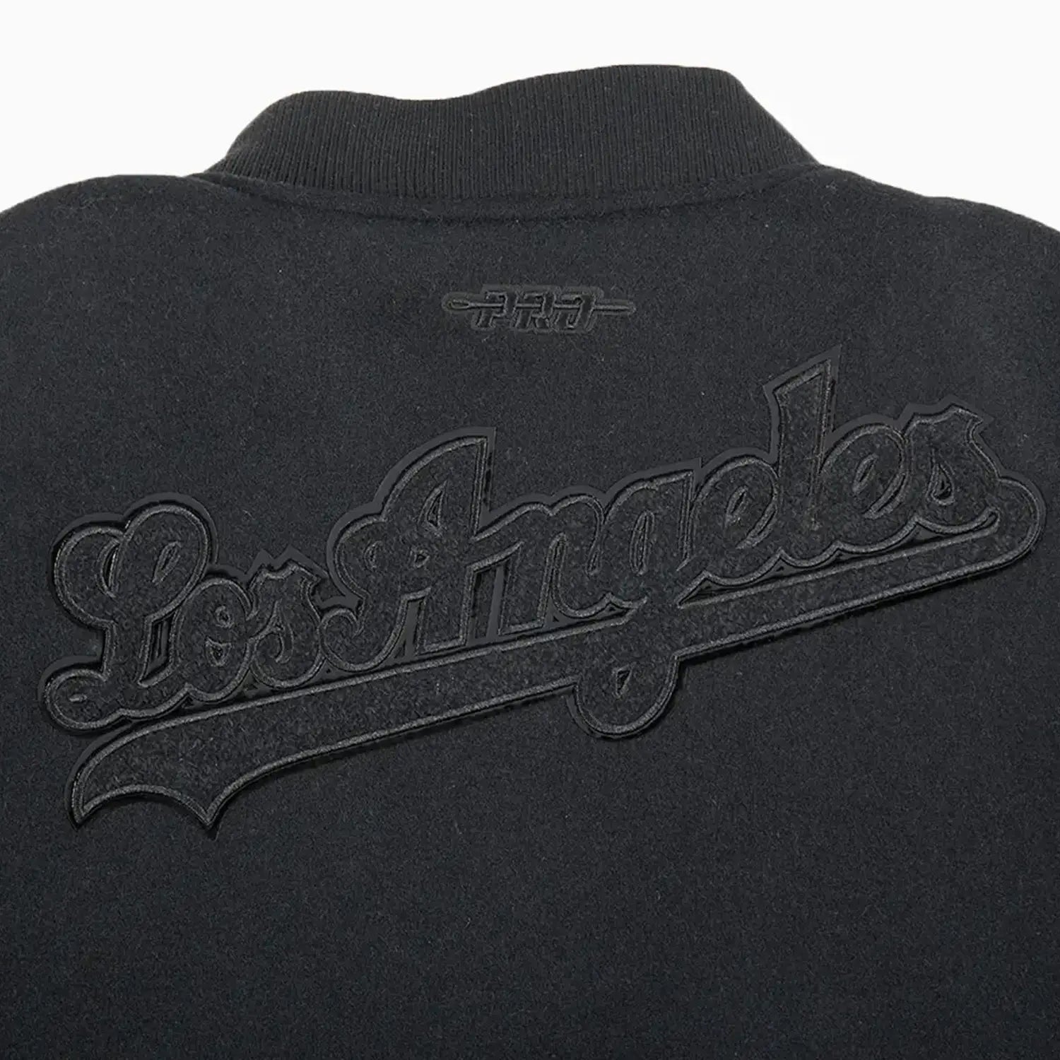 Kid's Los Angeles Dodgers MLB Triple Black Wool Varsity Jacket