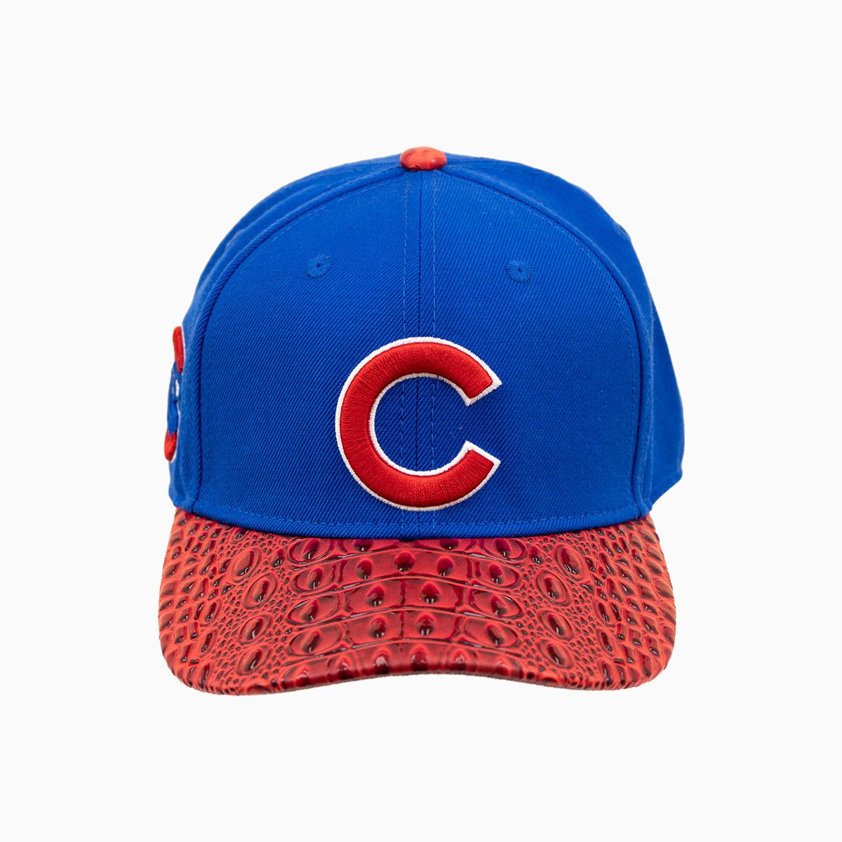 Pro Standard Chicago Cubs MLB Leather Visor Wool Snapback Hat