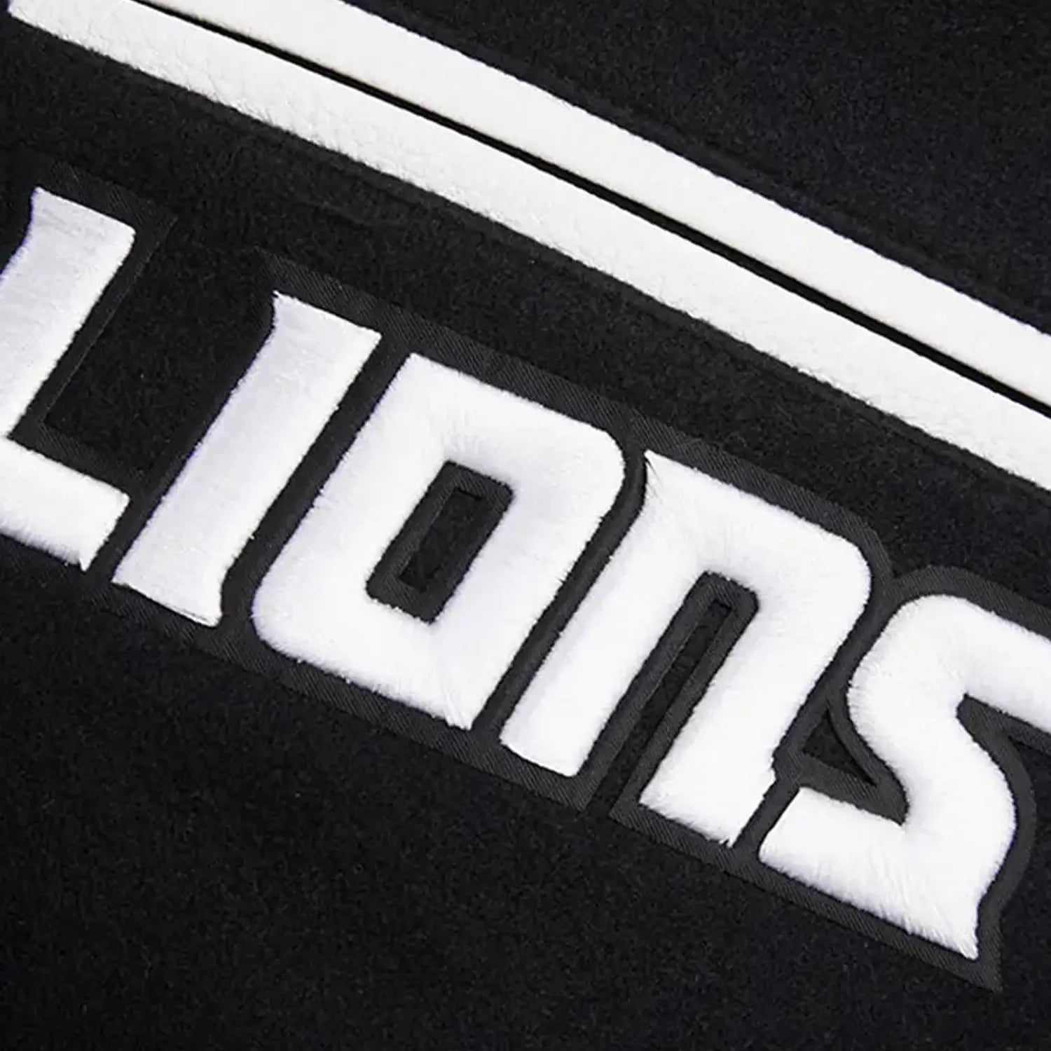 Men's Detroit Lions NFL Mash Up Rib Wool Varsity Jacket