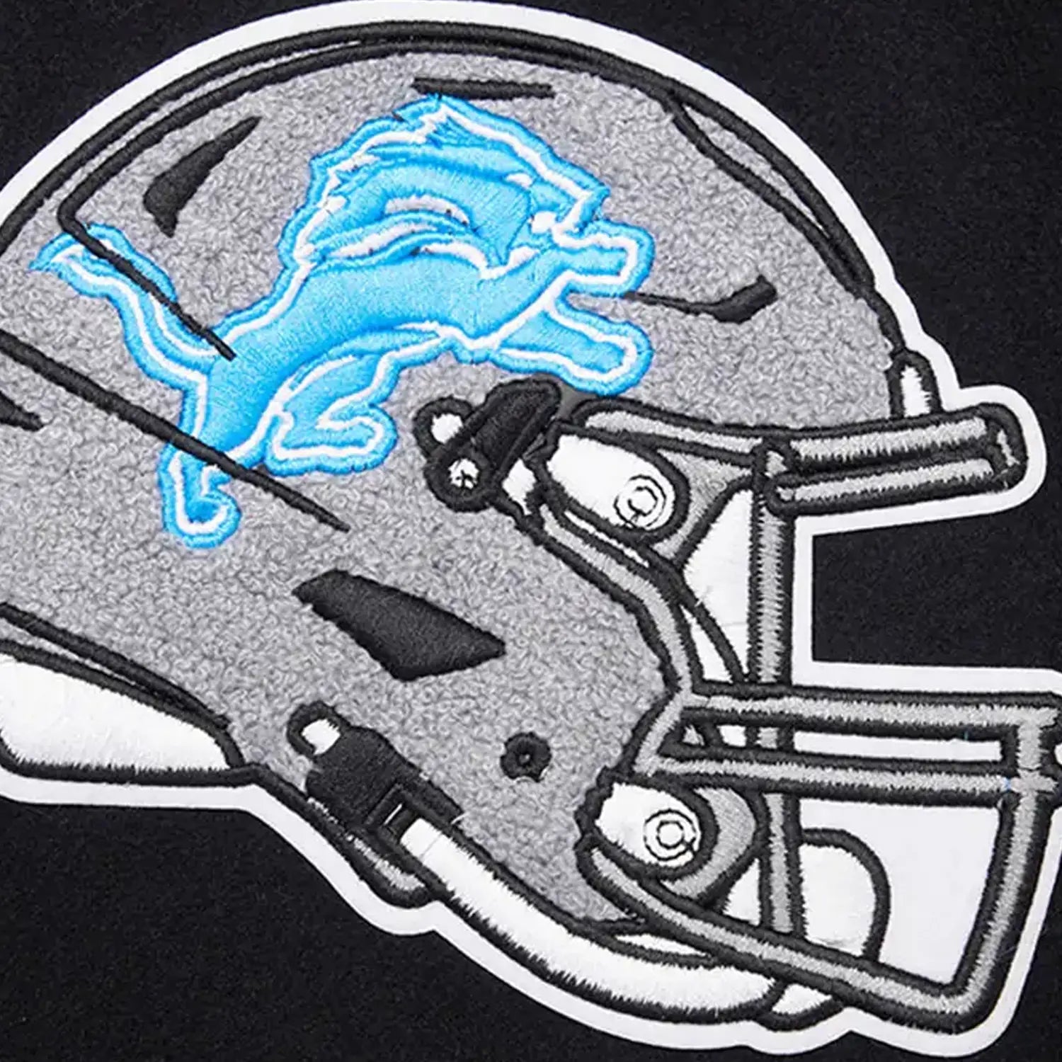 Men's Detroit Lions NFL Mash Up Rib Wool Varsity Jacket