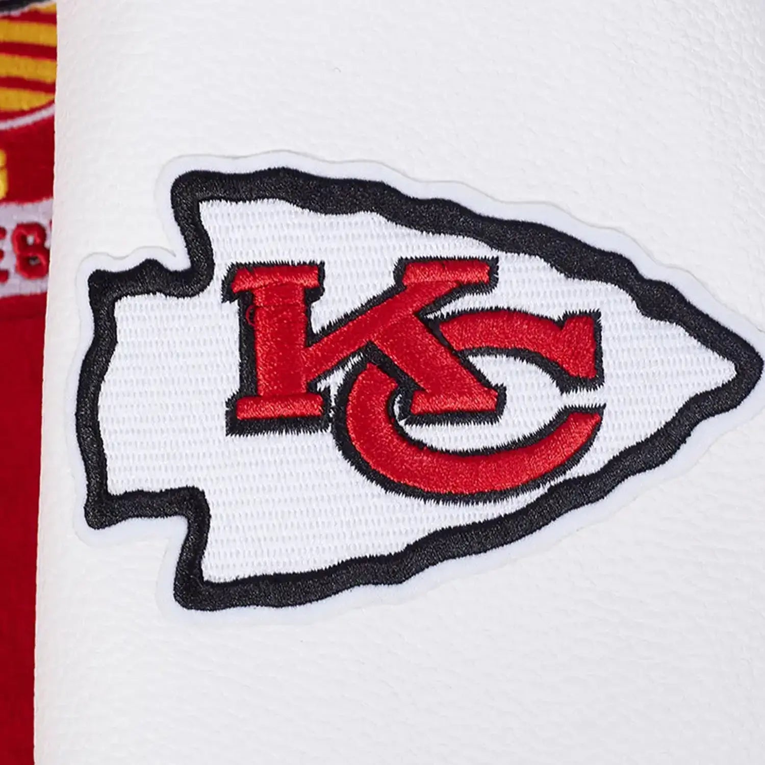 Men's Kansas City Chiefs NFL Team Badge Rib Wool Varsity Jacket