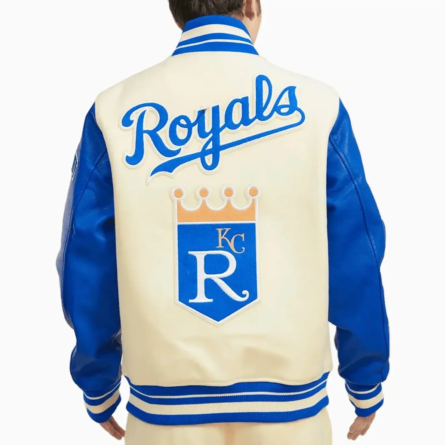Men's Kansas City Royals MLB Retro Classic Rib Wool Varsity Jacket