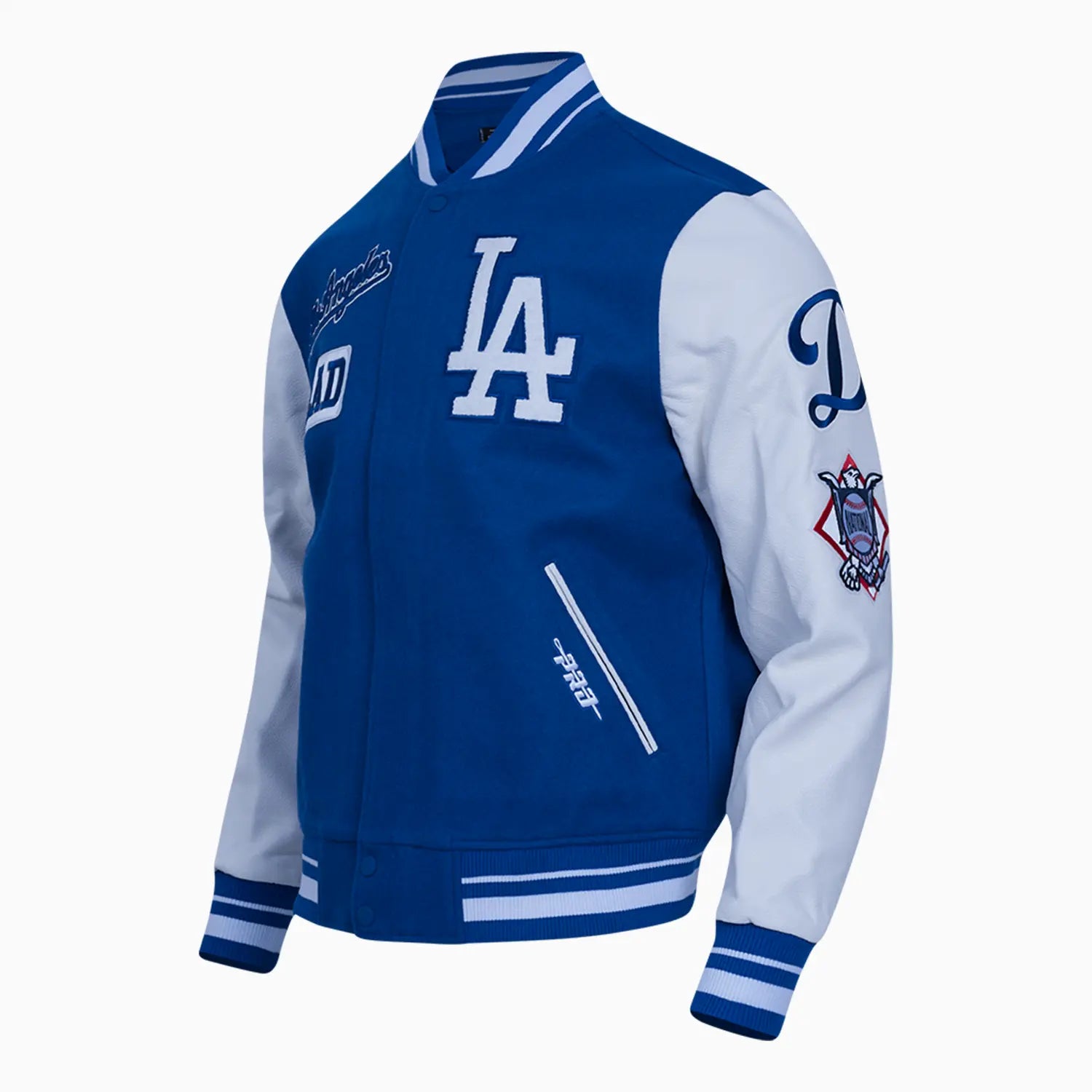 Men's Los Angeles Dodgers MLB Area Code Rib Wool Varsity Jacket