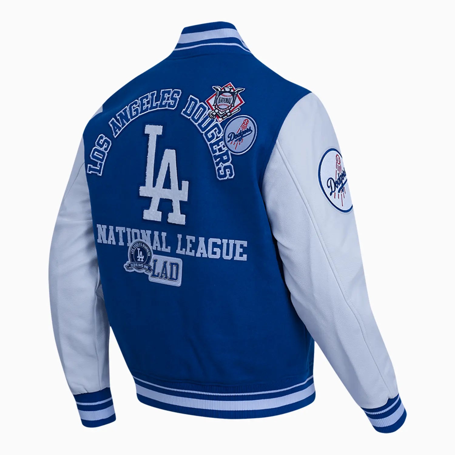 Men's Los Angeles Dodgers MLB Area Code Rib Wool Varsity Jacket
