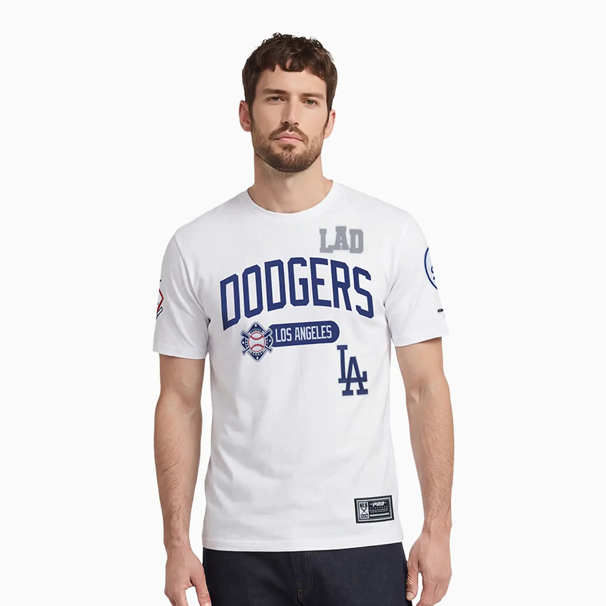 Men's Los Angeles Dodgers MLB Letterman T-Shirt Pro Standard - Tops and Bottoms USA