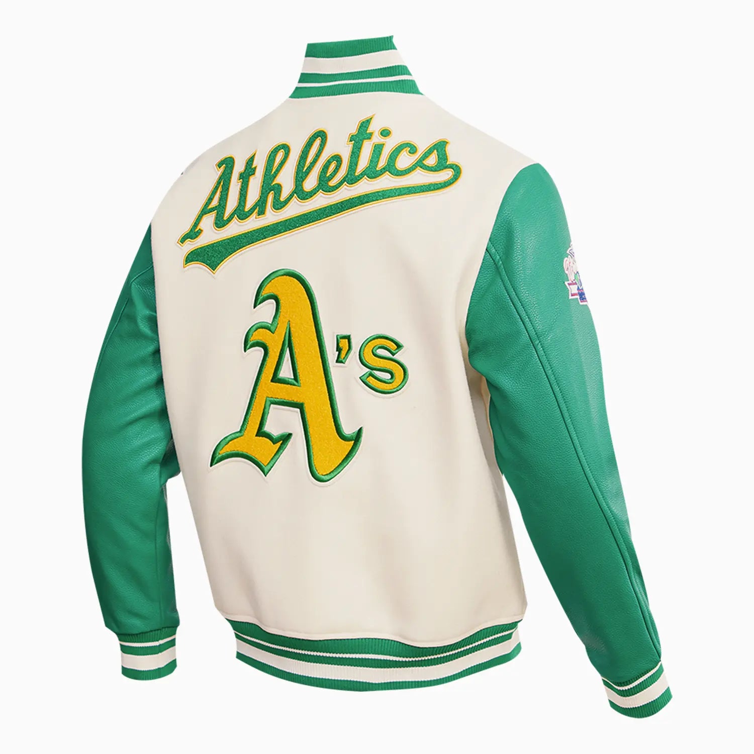 Men's Oakland Athletics MLB Retro Classic Rib Wool Varsity Jacket