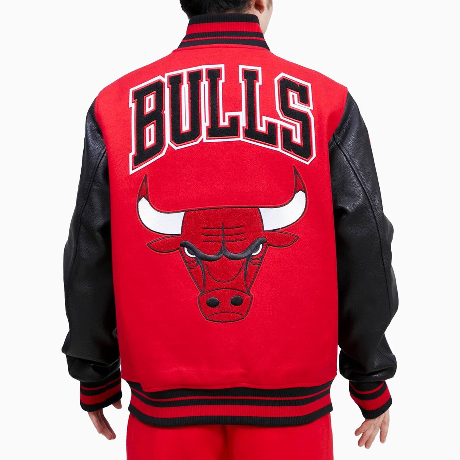 Men's Chicago Bulls Retro Classic Rib Wool NBA Varsity Jacket
