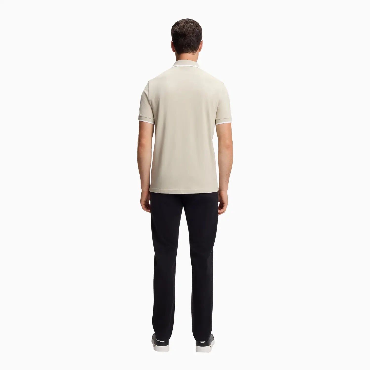 Men's Slim Fit Polo Shirt in Stretch-Cotton Piqué