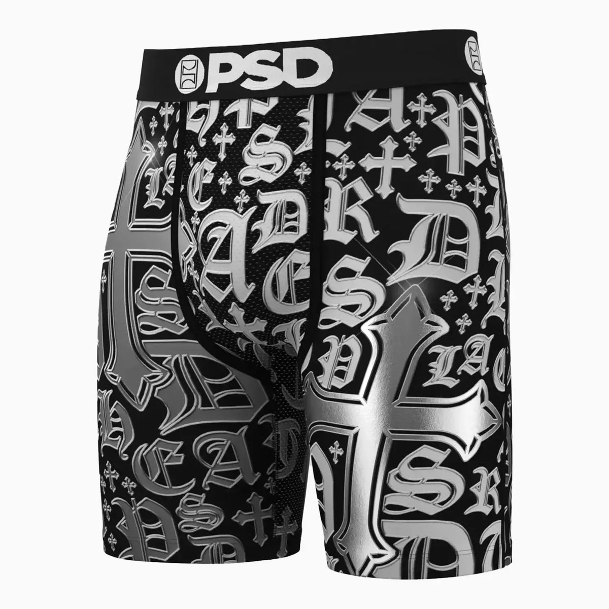 Men's Chrome Letters Standard Length Boxer PSD Underwear - Tops and Bottoms USA