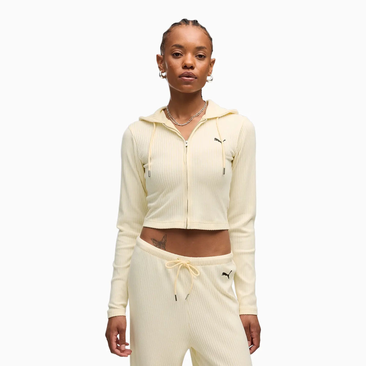 Women's Essentials Ribbed Soft Touch Outfit Puma - Tops and Bottoms USA