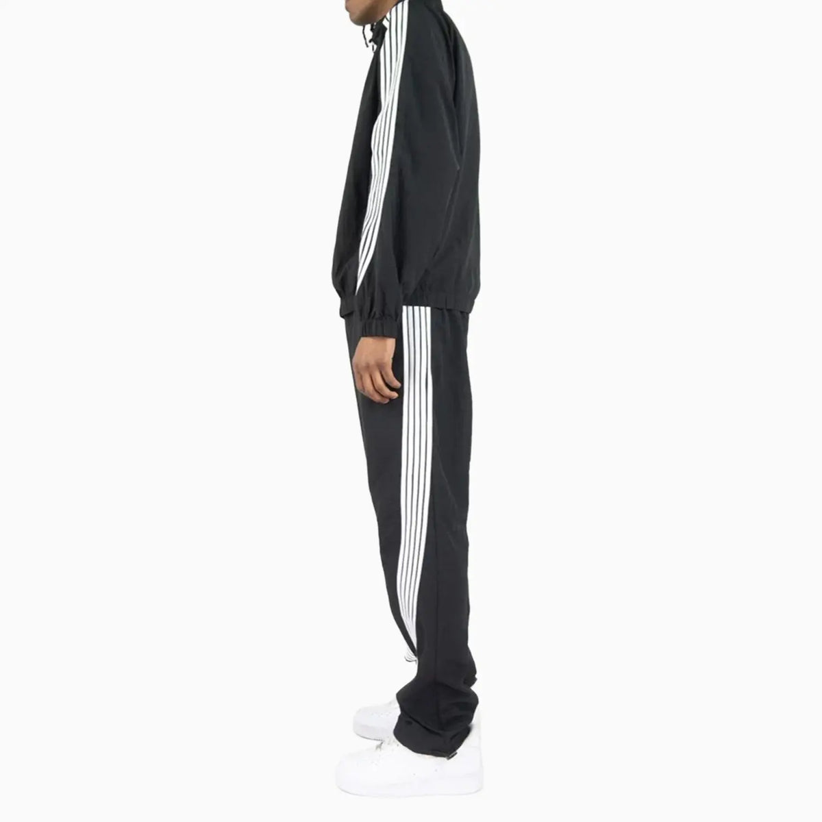 Kid's Striped Nylon Windbreaker Set Rebel Minds - Tops and Bottoms USA