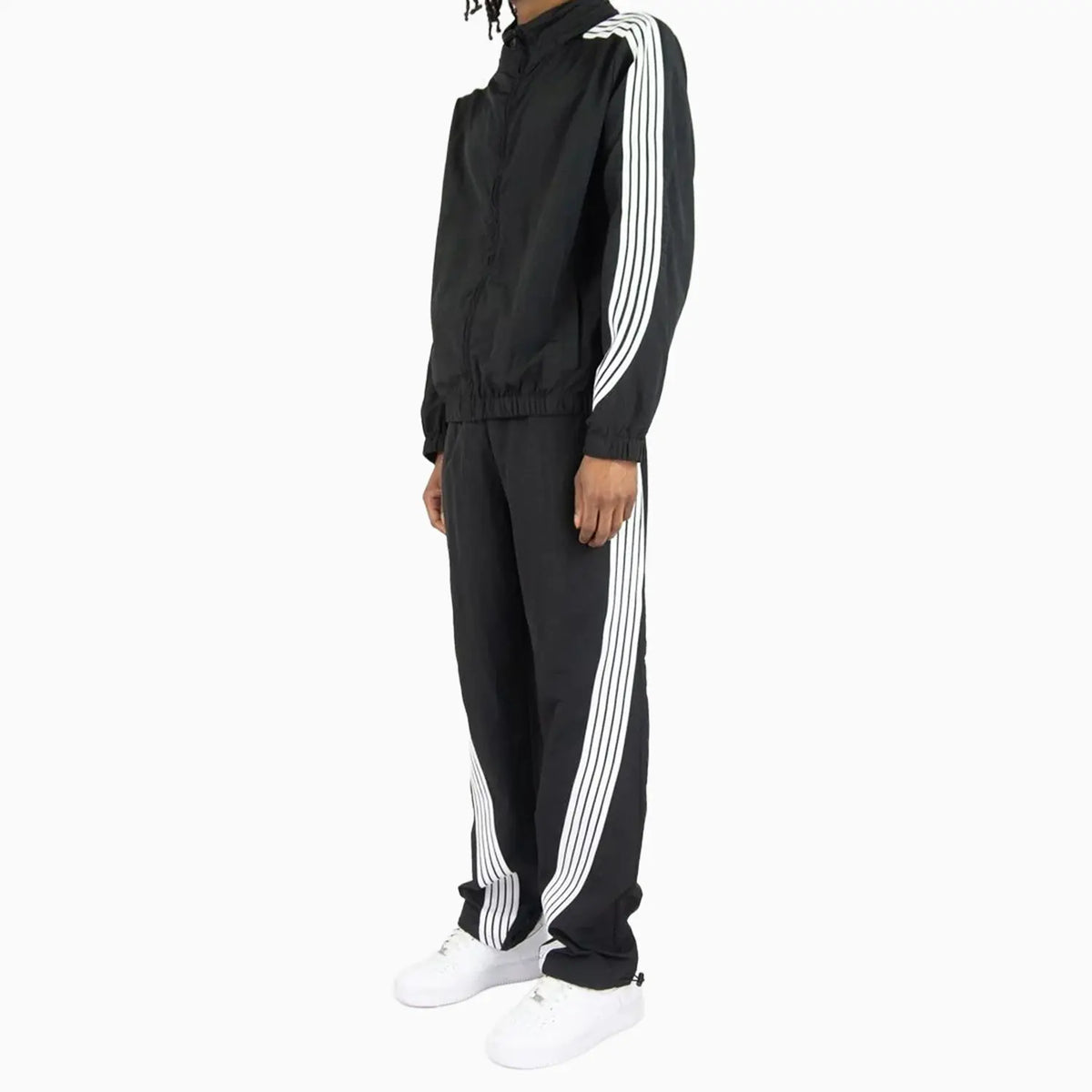 Kid's Striped Nylon Windbreaker Set Rebel Minds - Tops and Bottoms USA