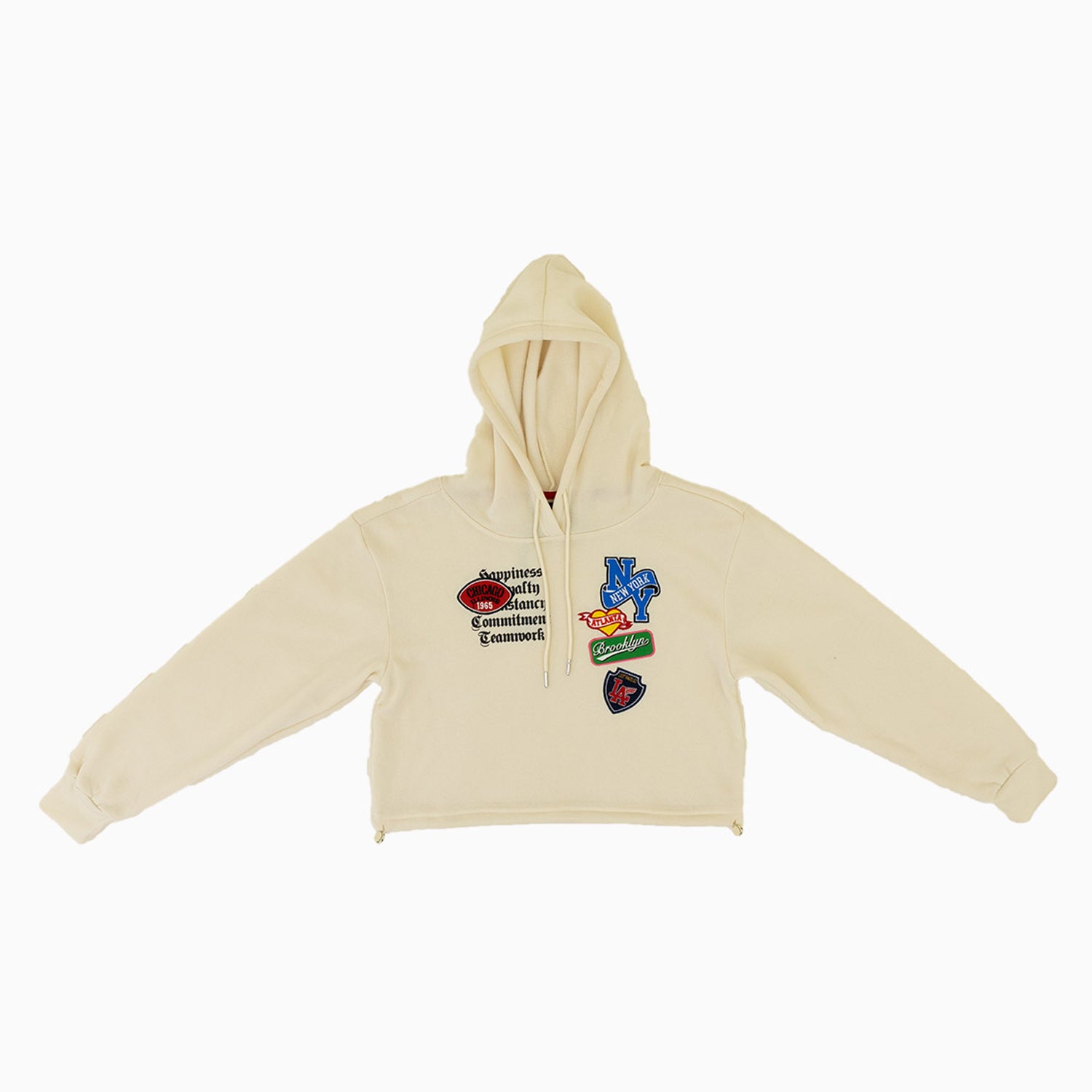 red-fox-womens-fleece-crop-graphic-pull-over-hoodie-hd2312-egg