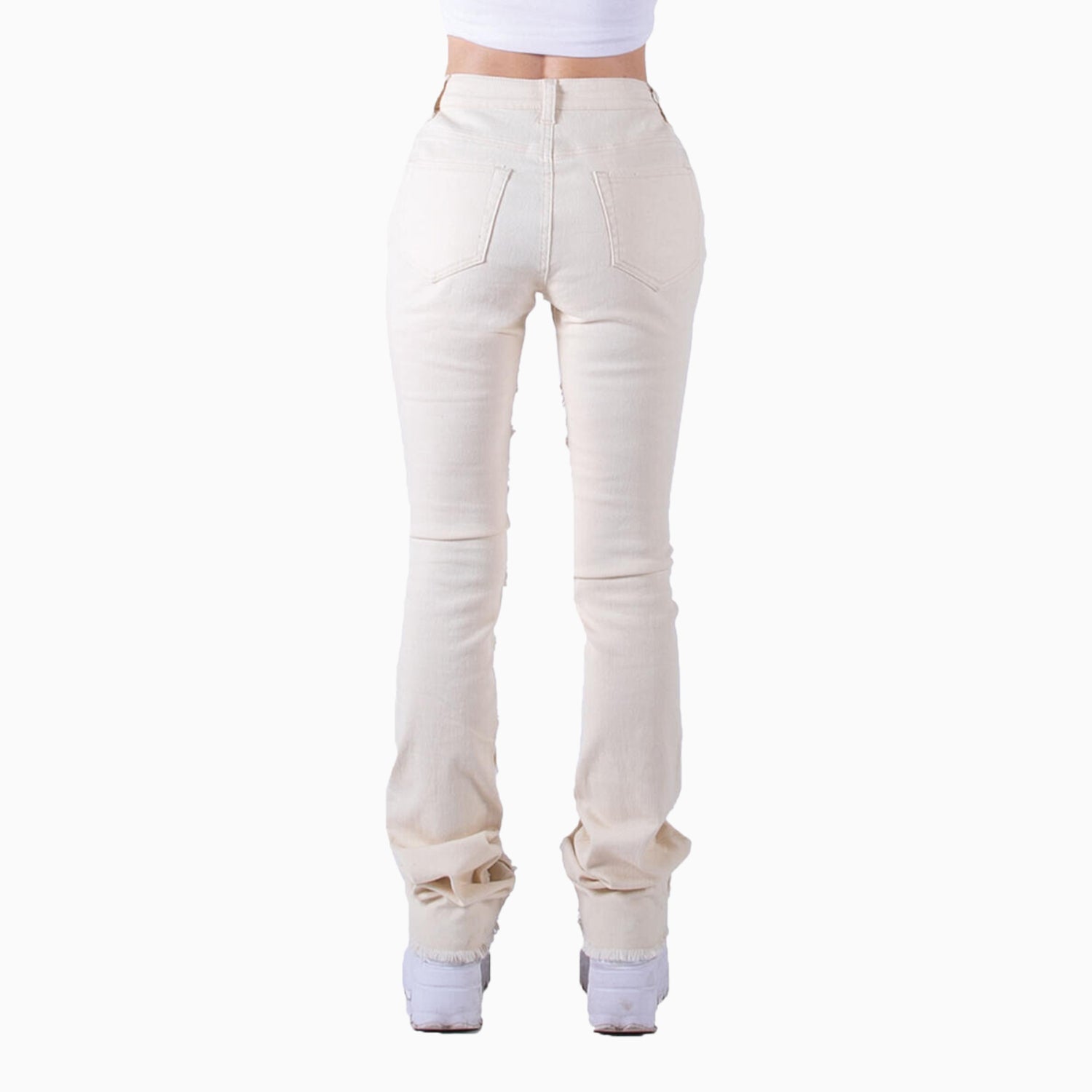 red-fox-womens-highwaist-fray-stacked-jeans-pant-pa0910-egg