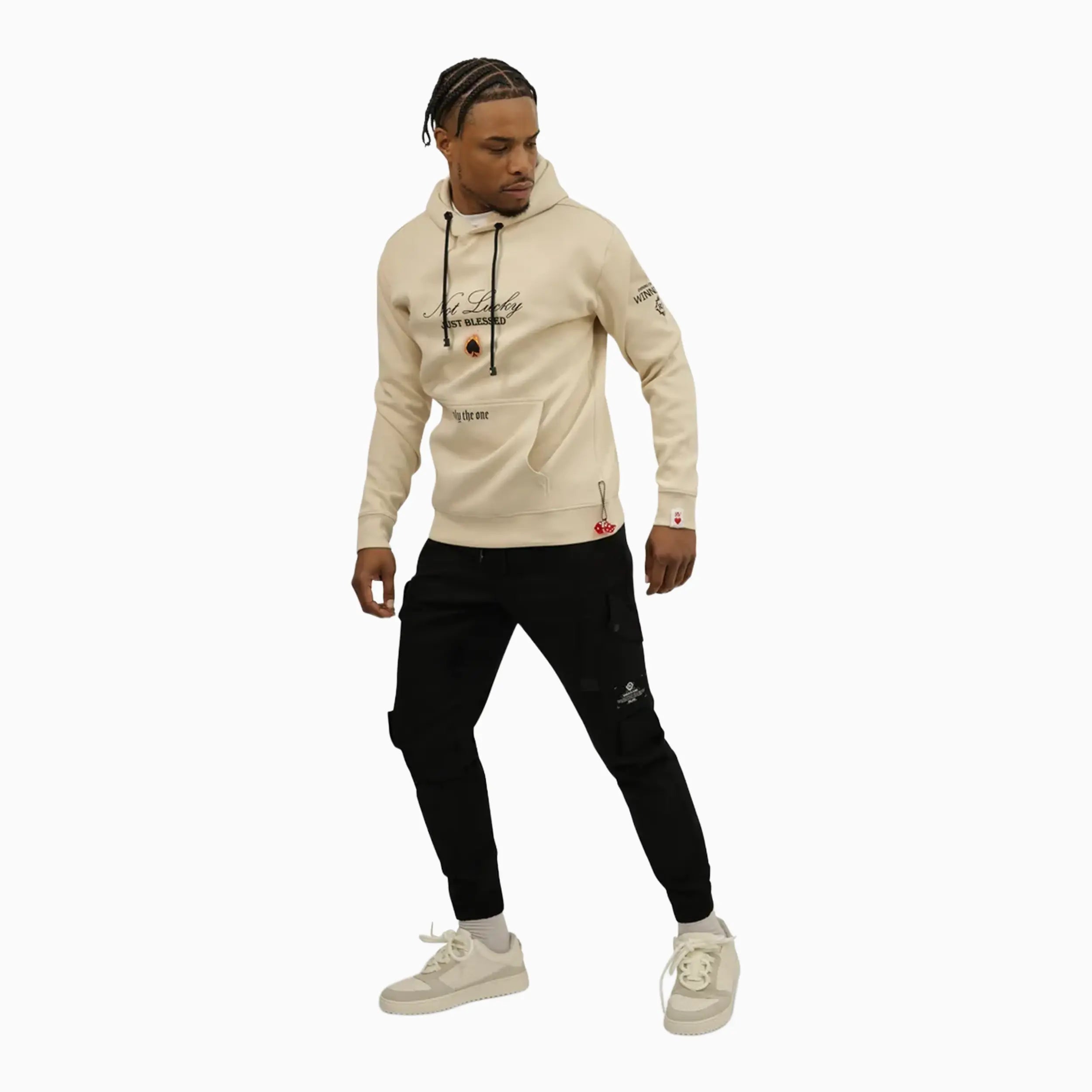 Men's Burning Cards Hoodie Roberto Vino - Tops and Bottoms USA
