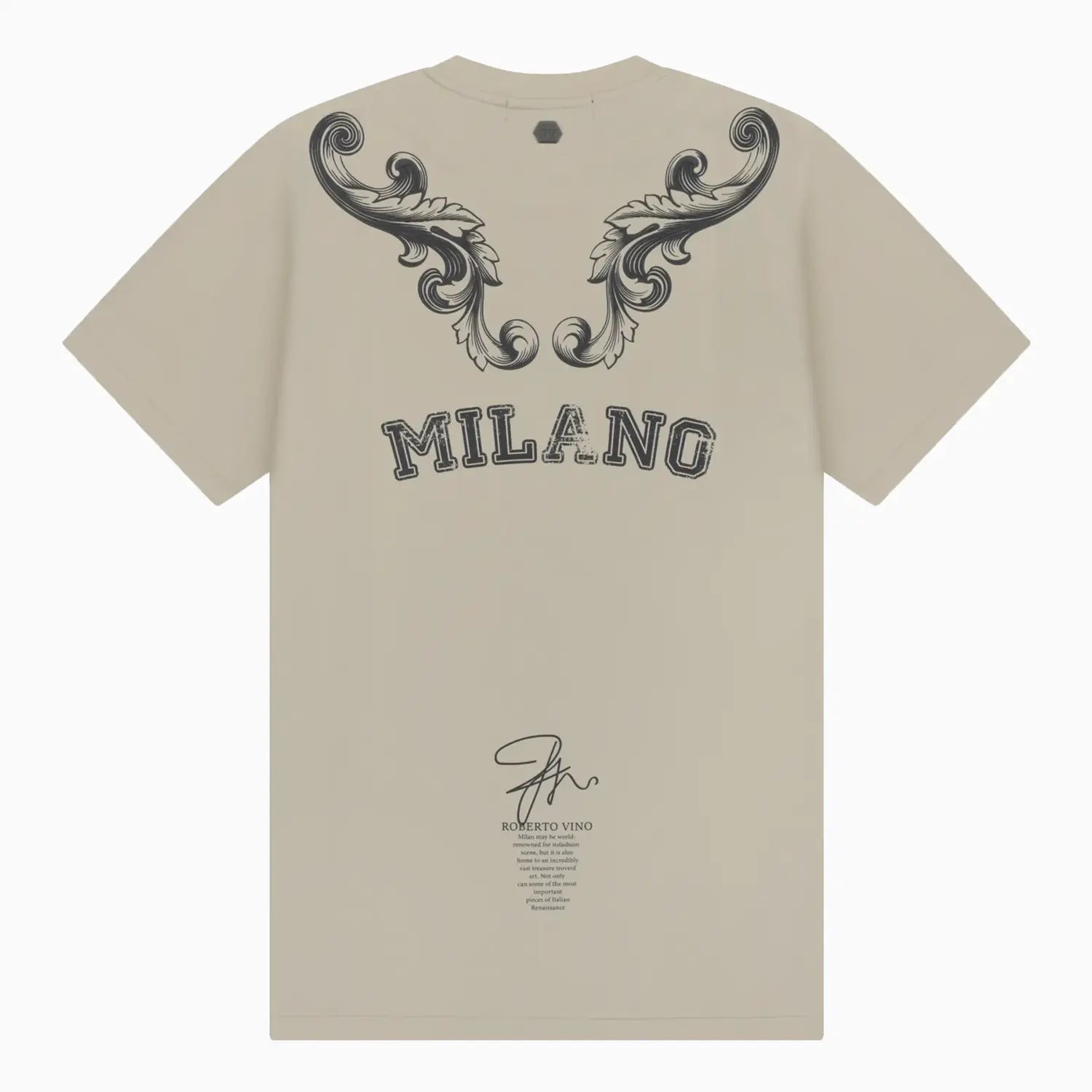 Men's Horns Crew Neck T-Shirt Roberto Vino - Tops and Bottoms USA